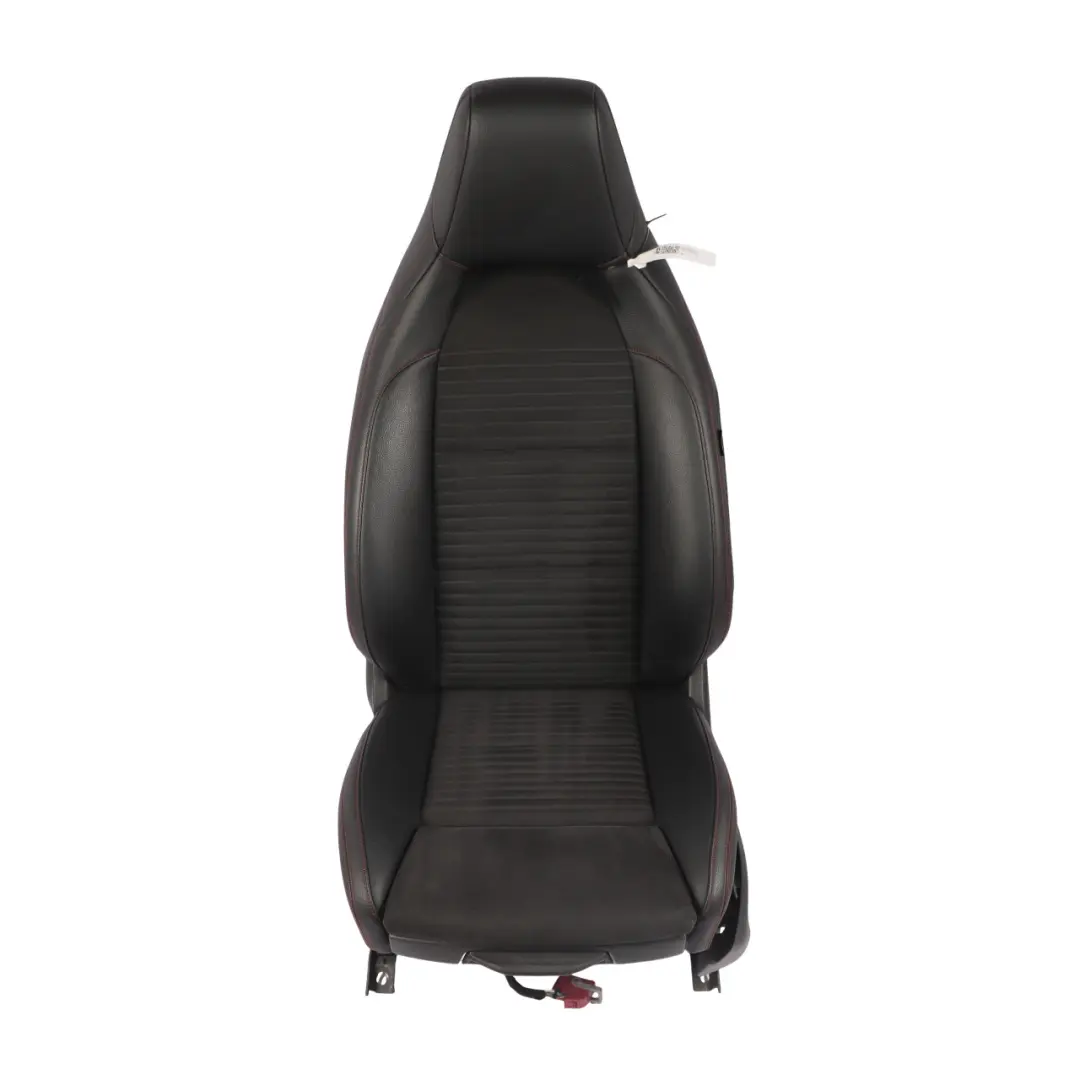 Mercedes W176 Front Seat Sport Heated Fabric Leather Black Red Threads Left N/S - SKU RHD-A1769106407-4 - Part number A1769106407