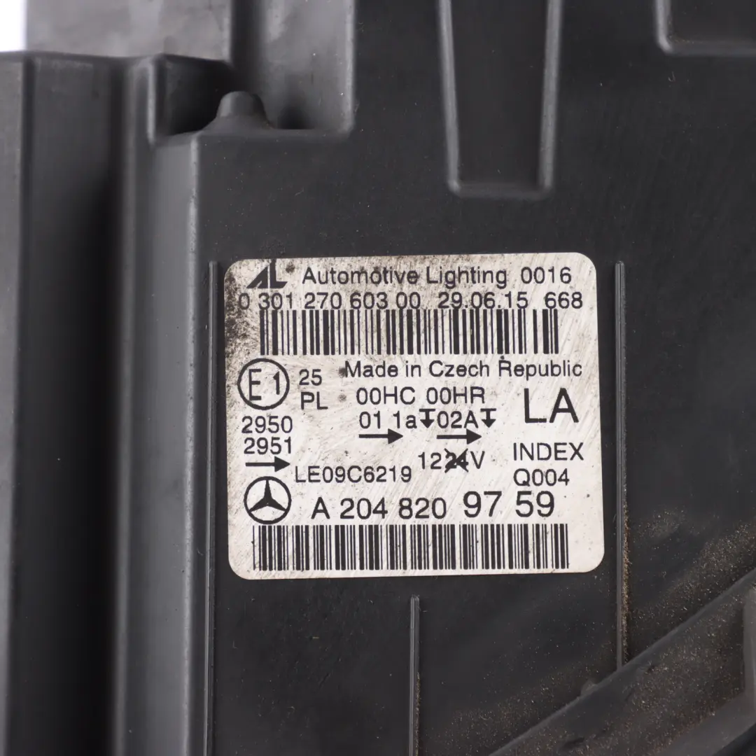 Mercedes W204 Headlamp Headlight Lamp Light Front Left N/S - SKU RHD-A2048209759-1 - Part number A2048209759