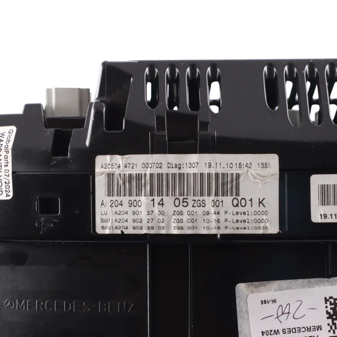 Instrument Cluster Speedometer MPH RPM Gauges to Mercedes W204 Petrol with Part number A2049001405 Mercedes W204 Petrol Instrument Cluster Speedometer MPH RPM Gauges - SKU rhd-A2049001405 - Part number A2049001405