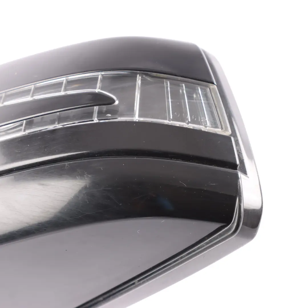 Mercedes C207 Wing Mirror Door High Gloss Auto Dip Left N/S Obsidian Black - 197 - SKU RHD-A2078101976-OB2 - Part number A2078101976