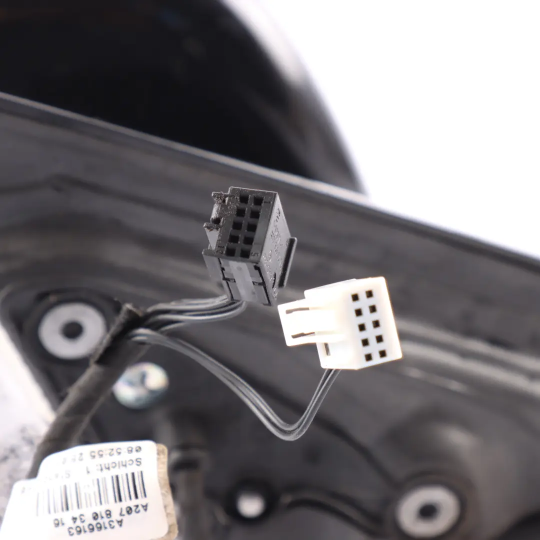 Mercedes C207 Wing Mirror Door High Gloss Auto Dip Left N/S Obsidian Black - 197 - SKU RHD-A2078101976-OB2 - Part number A2078101976