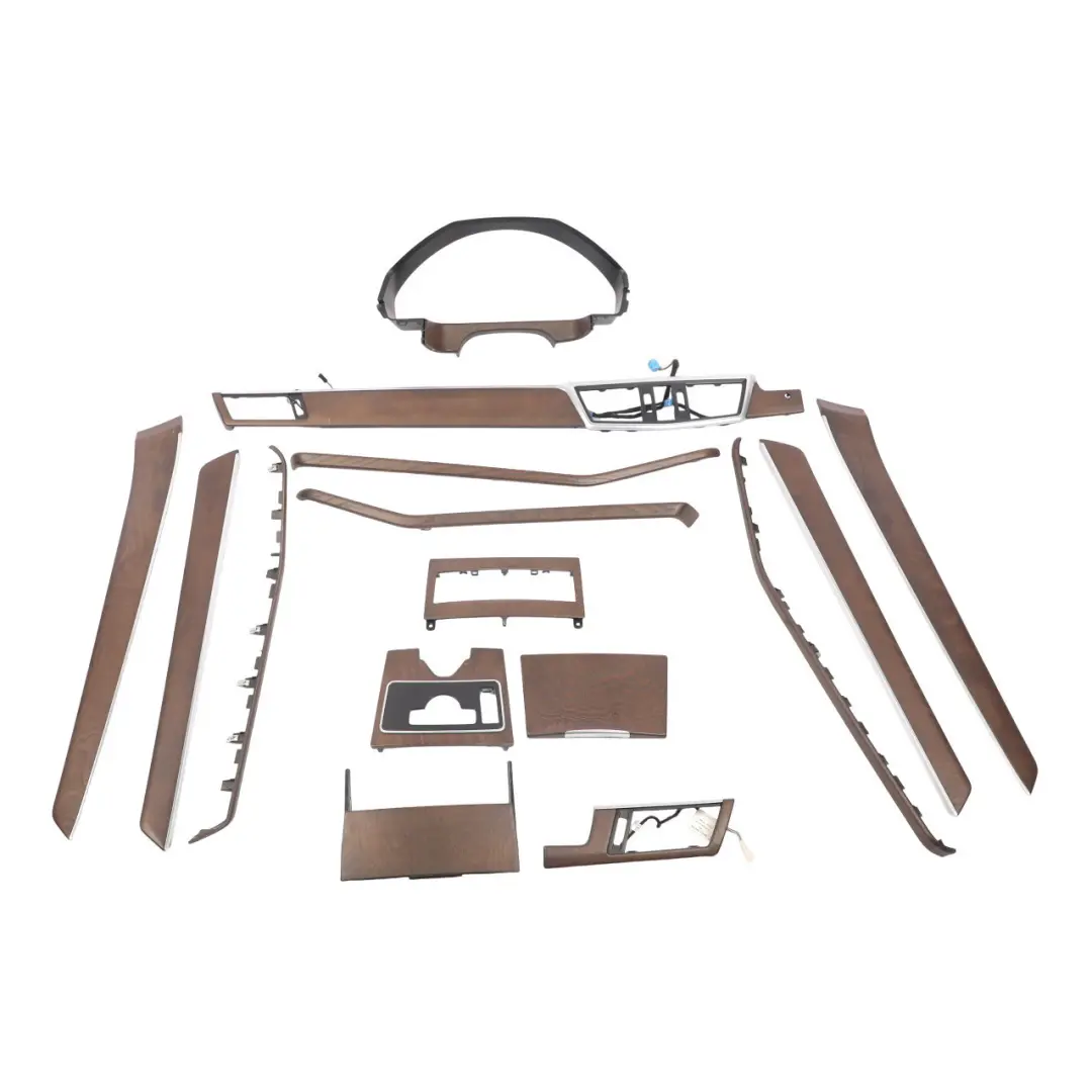 Mercedes S212 Dashboard Centre Console Trim Cover SET Brown Wood - SKU RHD-A2126809671-1 - Part number A2126809671