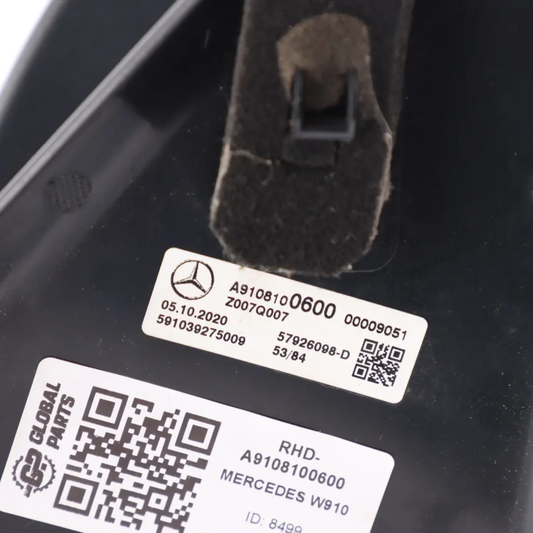  Wing Mirror Mercedes Sprinter W907 W910 Door Right O/S Wide Angle - SKU RHD-A9108100600 - Part number A9108100600