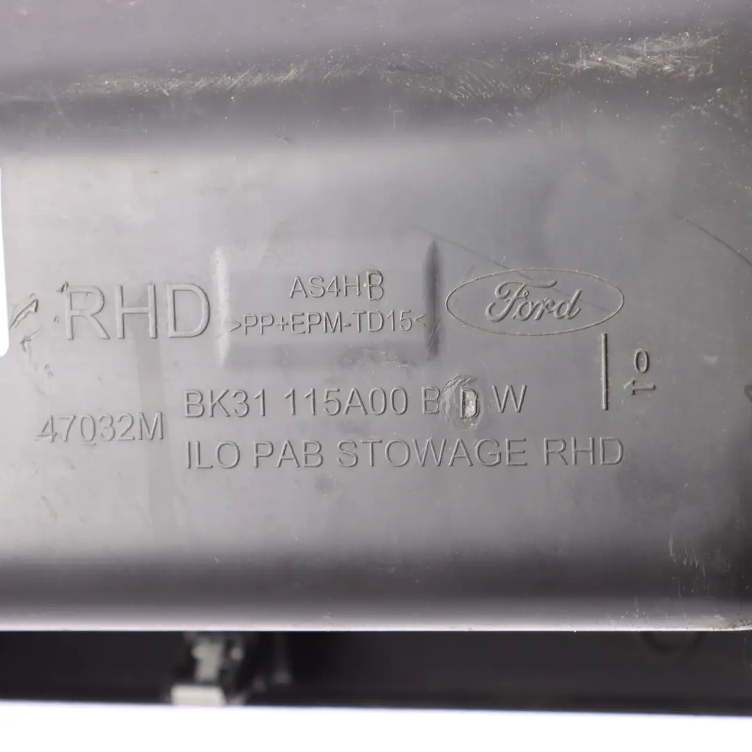 Mk8 Glove Box Storage Front Dashboard Trim Panel to Ford Transit with Part number BK31-115A00-BDW Ford Transit Mk8 Glove Box Storage Front Dashboard Trim Panel - SKU RHD-BK31-115A00-BDW - Part number BK31-115A00-BDW