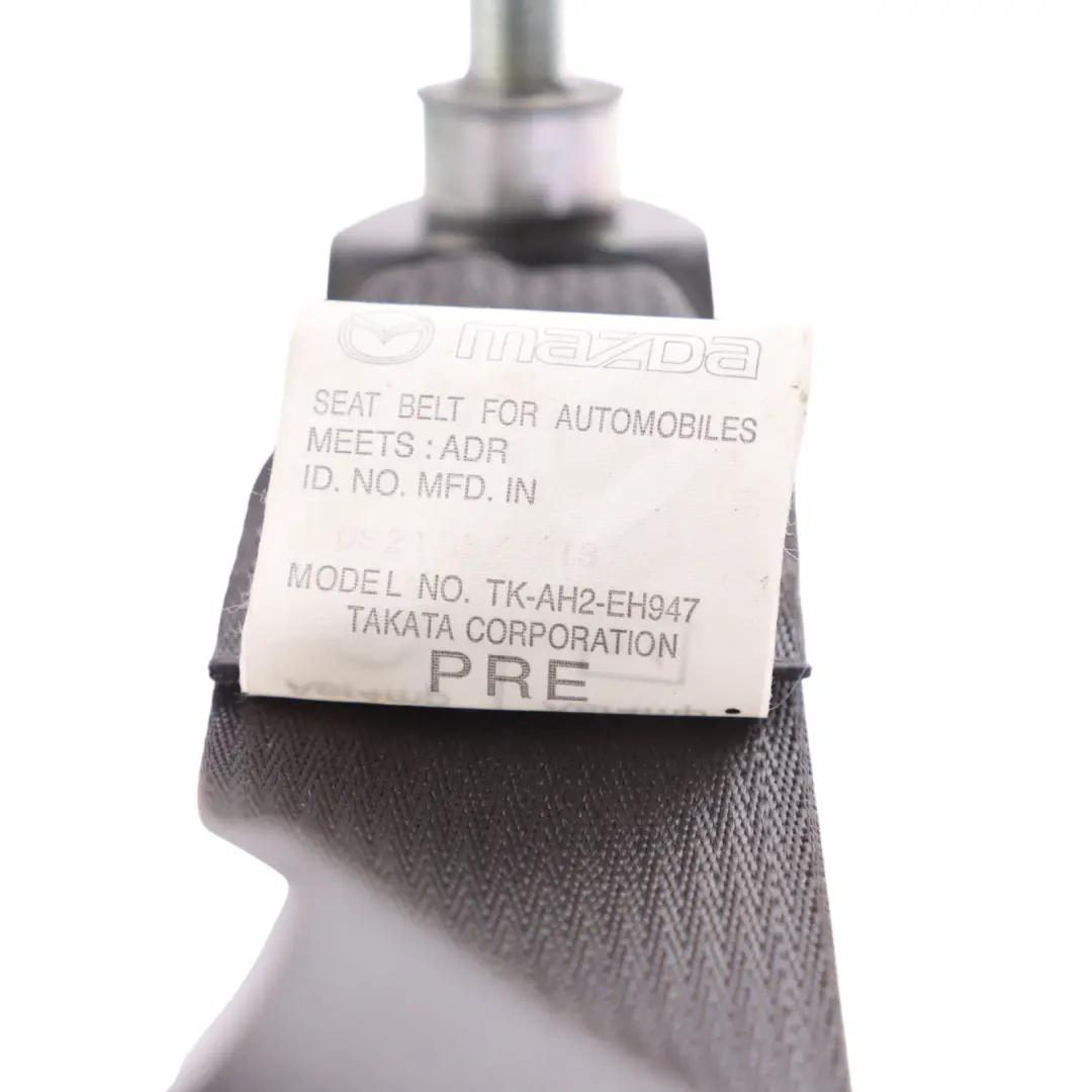 Safety Seat Upper Belt Front Right O/S Black to Mazda 6 GJ with Part number TK-AH2-EH947 Mazda 6 GJ Safety Seat Upper Belt Front Right O/S Black - SKU TK-AH2-EH947 - Part number TK-AH2-EH947