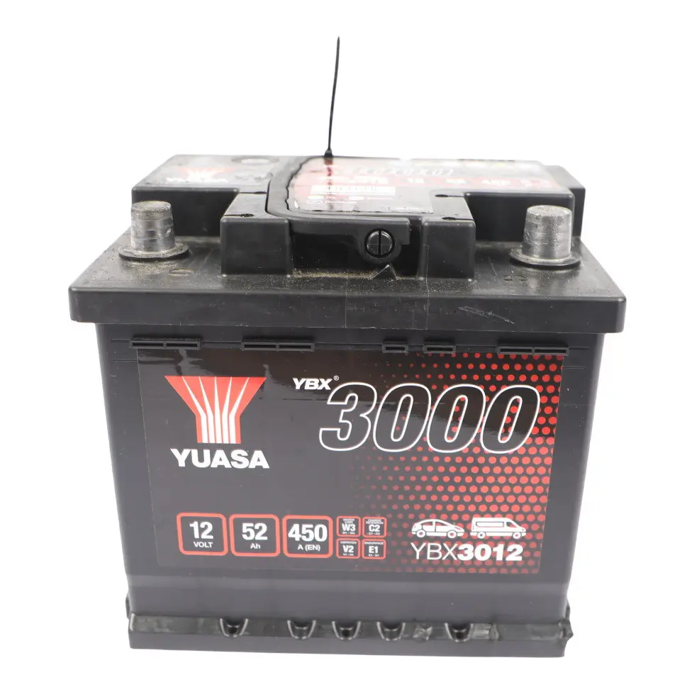  YUASA YBX 3000 Car Accumulator Battery Electrical Unit 52Ah 450A 12V YBX3012 - SKU YUASA-52AH - Part number YUASA-52AH