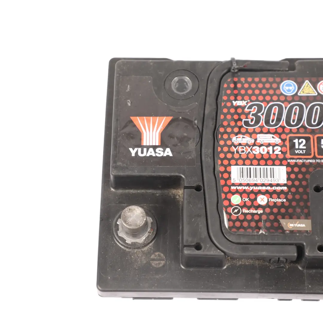 YUASA YBX 3000 Car Accumulator Battery Electrical Unit 52Ah 450A 12V YBX3012 to with Part number YUASA-52AH YUASA YBX 3000 Car Accumulator Battery Electrical Unit 52Ah 450A 12V YBX3012 - SKU YUASA-52AH - Part number YUASA-52AH