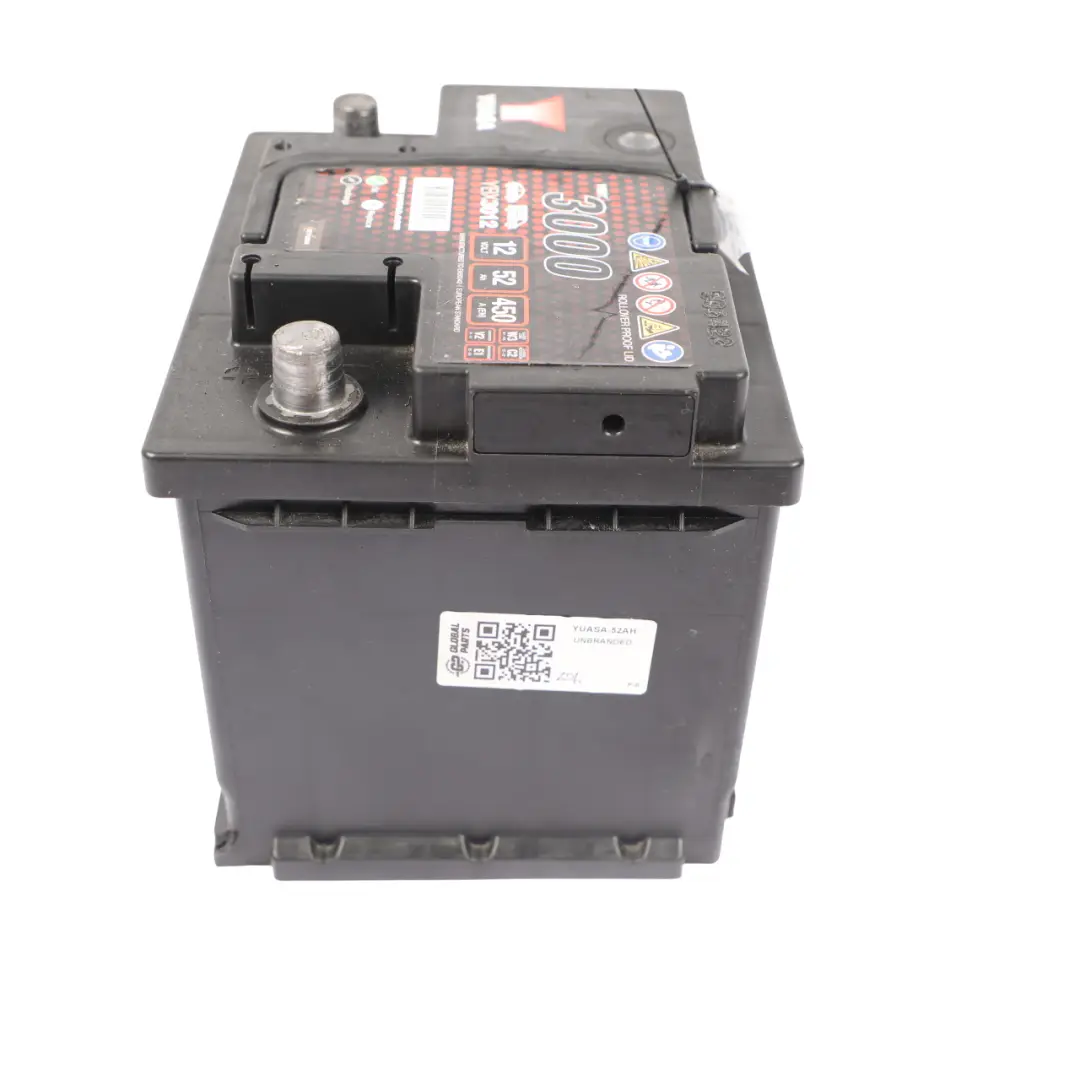  YUASA YBX 3000 Car Accumulator Battery Electrical Unit 52Ah 450A 12V YBX3012 - SKU YUASA-52AH - Part number YUASA-52AH