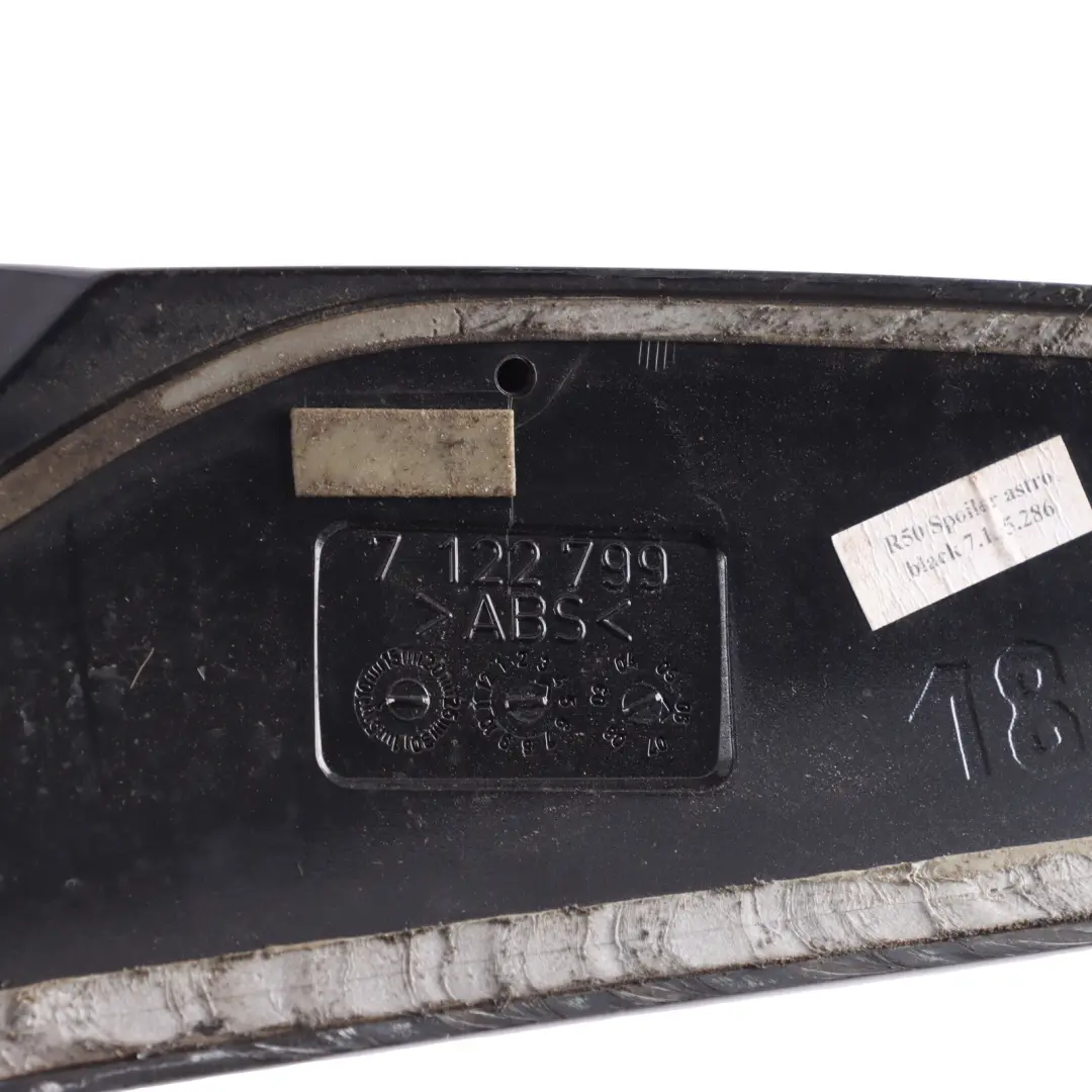 Mini Cooper One R50 Heckspoiler Spoiler Astro Black Metallic A25 7122799 - SKU 0031259-ASB - Teilenummer 0031259