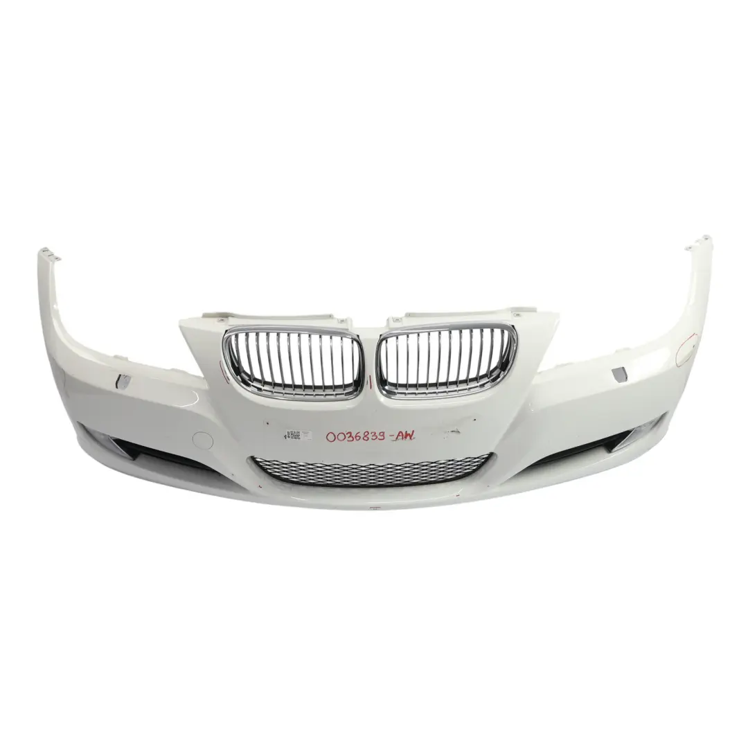 Front Bumper Trim Panel Complete Alpinweiss 3 White - 300 to BMW E90 LCI with Part number 0036839 BMW E90 LCI Front Bumper Trim Panel Complete Alpinweiss 3 White - 300 - SKU 0036839-AW - Part number 0036839