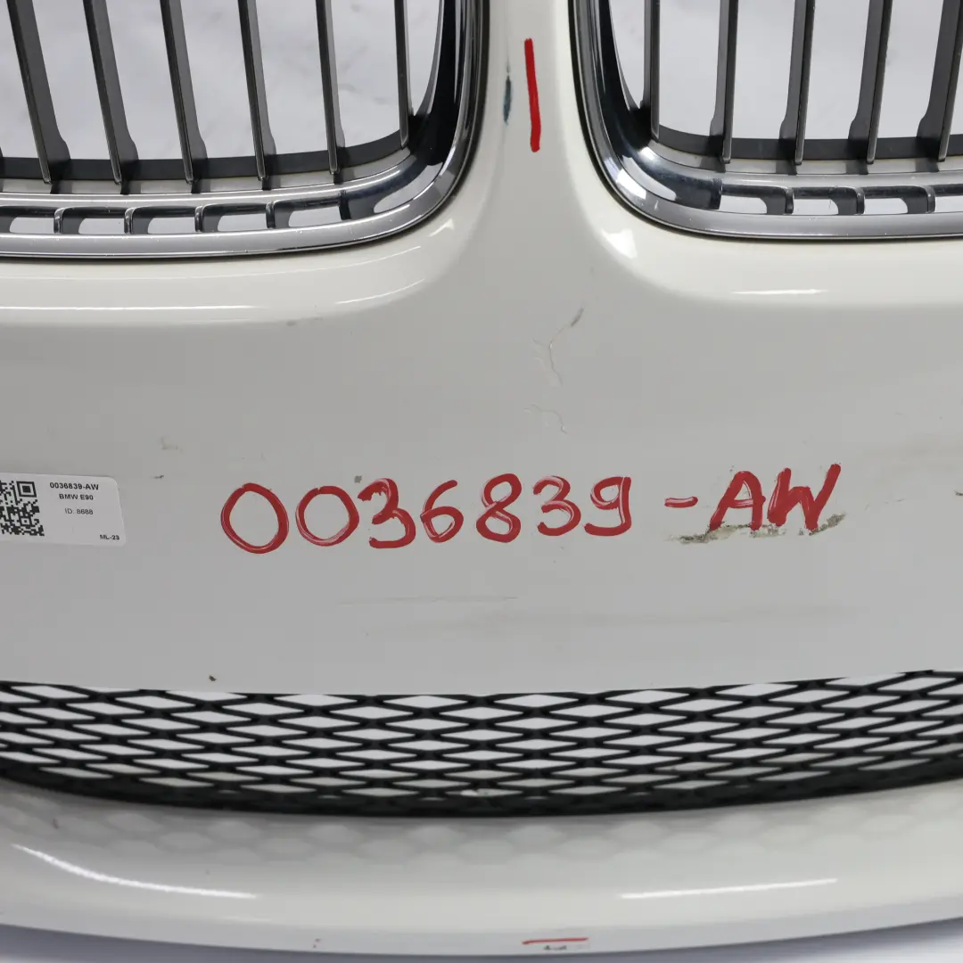 BMW E90 LCI Zderzak Przedni Osłona Zderzaka Alpinweiss 3 Biały - 300 - SKU 0036839-AW - Numer Części 0036839