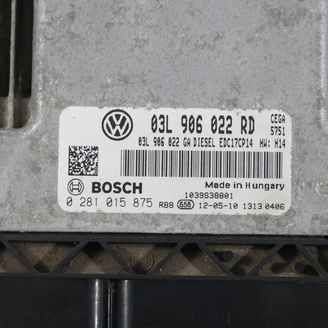 Skoda Octavia II VRS 2.0 TDI CEGA Módulo Control Motor ECU Manual - SKU 03L906022RD - Número de pieza 03L906022RD