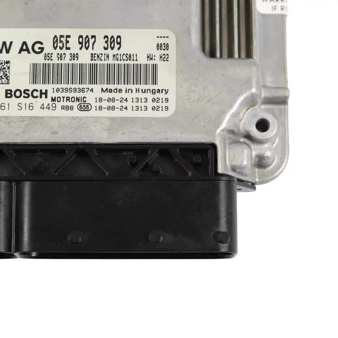 DACA 130HP Sterownik Silnika Automat do Volkswagen Golf VII 1.5 TSI o numerze 05E907309 Volkswagen Golf VII 1.5 TSI DACA 130HP Sterownik Silnika Automat - SKU 05E907309-3 - Numer Części 05E907309