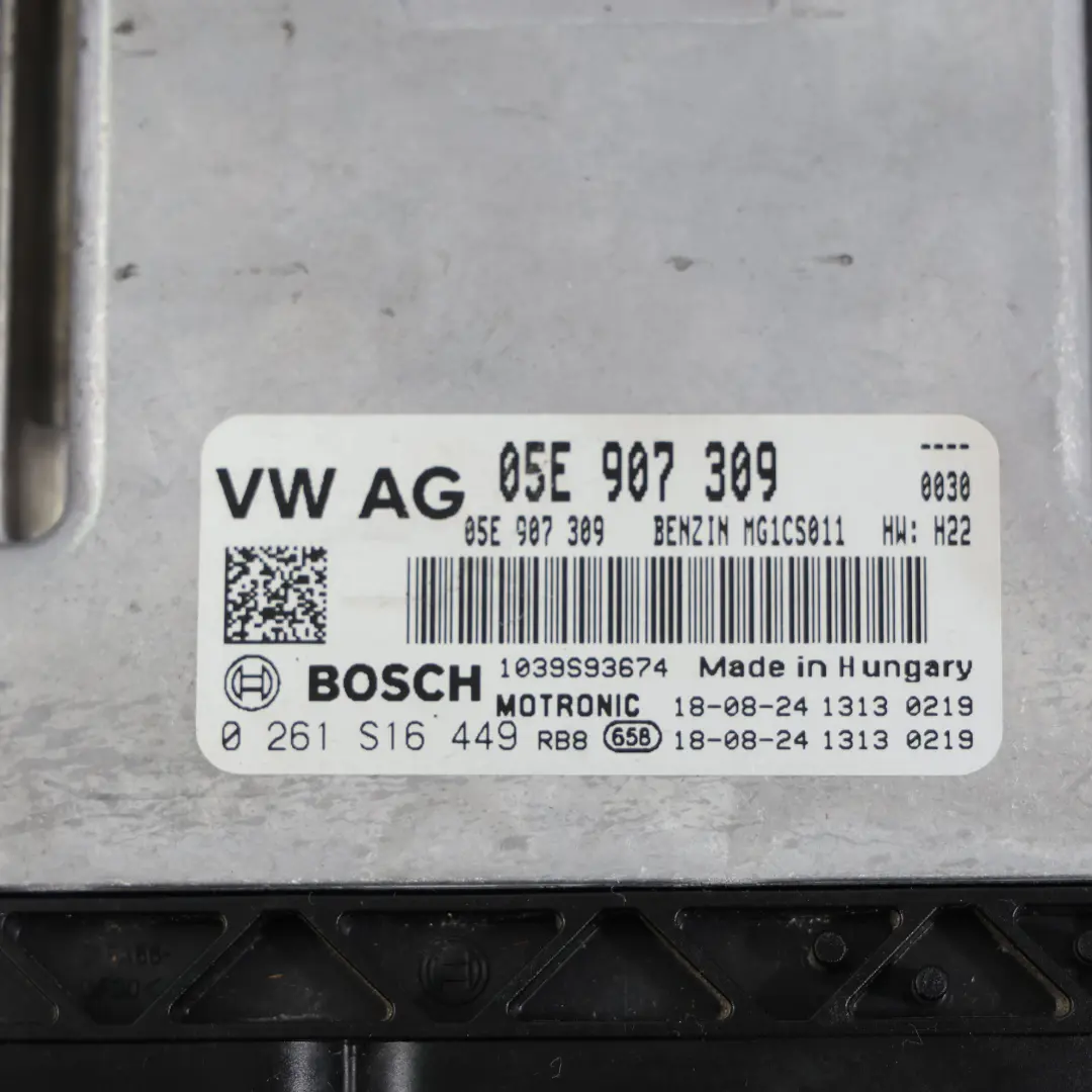 5G 1.5 TSI DACA 130HP Motorsteuer Gerät Automatik für Volkswagen Golf VII mit Teilenummer 05E907309 Volkswagen Golf VII 5G 1.5 TSI DACA 130HP Motorsteuer Gerät Automatik - SKU 05E907309-3 - Teilenummer 05E907309