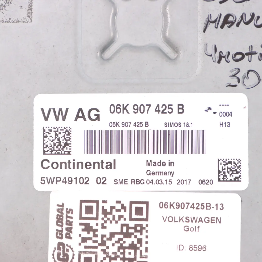2.0TSI CJXC 300HP Engine Control ECU Kit Manual to Volkswagen Golf VII R with Part number 06K907425B Volkswagen Golf VII R 2.0TSI CJXC 300HP Engine Control ECU Kit Manual - SKU 06K907425B-13 - Part number 06K907425B