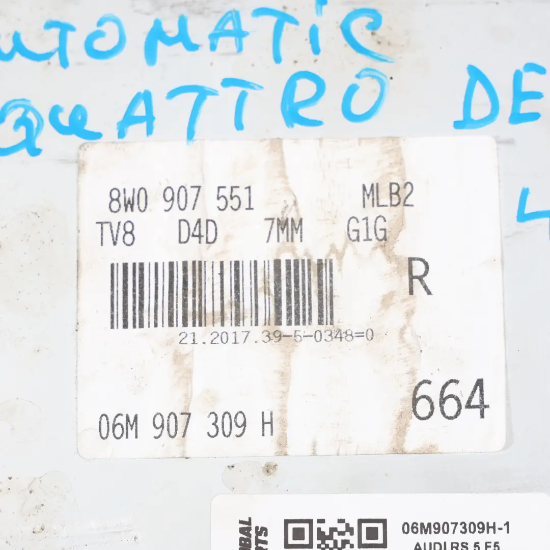 Audi RS5 F5 2.9 TFSI DECA Quattro 450HP Unidad Motor Kit ECU Automát - SKU 06M907309H-1 - Número de pieza 06M907309H