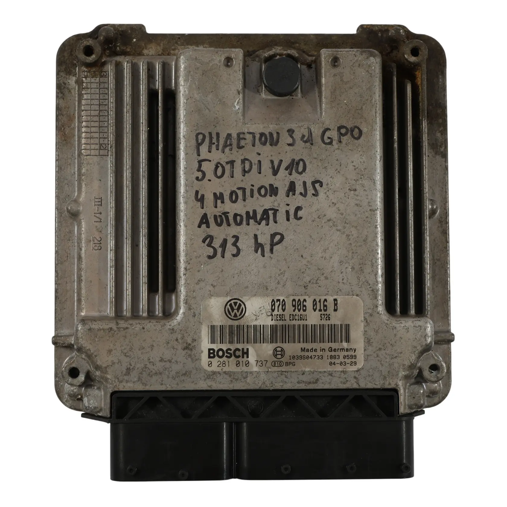 Volkswagen Phaeton 3D 5.0 V10 AJS 313HP Control Motor ECU 070906016B Automático