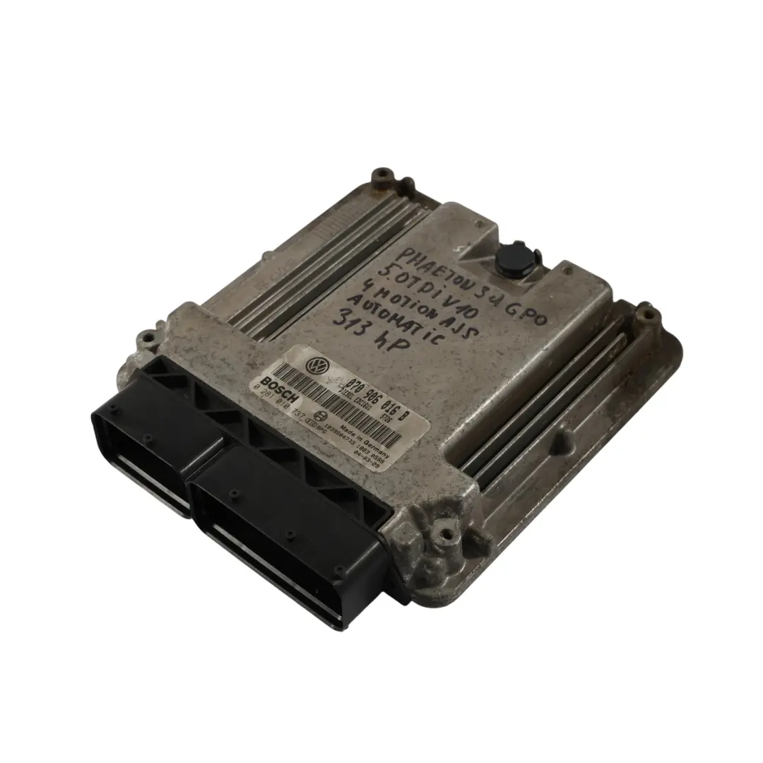 AJS 313HP Control Motor ECU Automático para Volkswagen Phaeton 3D 5.0 V10 con número de pieza 070906016B Volkswagen Phaeton 3D 5.0 V10 AJS 313HP Control Motor ECU Automático - SKU 070906016B - Número de pieza 070906016B
