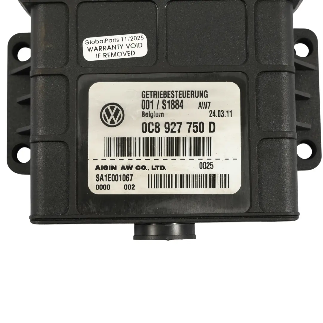 VW Touareg 7P Automatik Getriebe Modul Steuergerät ECU 3.0 TDI - SKU 0C8927750D - Teilenummer 0C8927750D