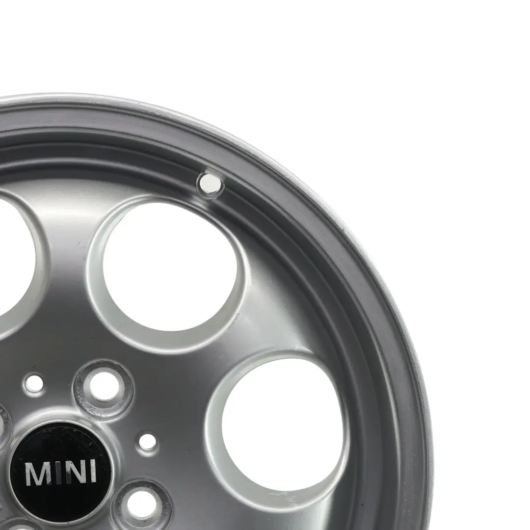 Llanta De aleacion plateada 15" 5,5J ET:45 7-Hole 81 para Mini Cooper R50 R55 R56 R57 con número de pieza 1512458 Mini Cooper R50 R55 R56 R57 Llanta De aleacion plateada 15" 5,5J ET:45 7-Hole 81 - SKU 1512458-1 - Número de pieza 1512458