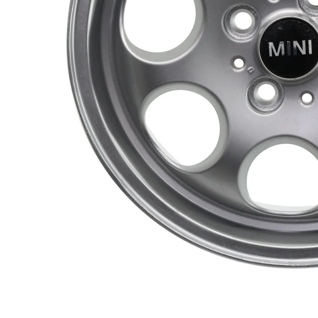 Llanta De aleacion plateada 15" 5,5J ET:45 7-Hole 81 para Mini Cooper R50 R55 R56 R57 con número de pieza 1512458 Mini Cooper R50 R55 R56 R57 Llanta De aleacion plateada 15" 5,5J ET:45 7-Hole 81 - SKU 1512458-1 - Número de pieza 1512458