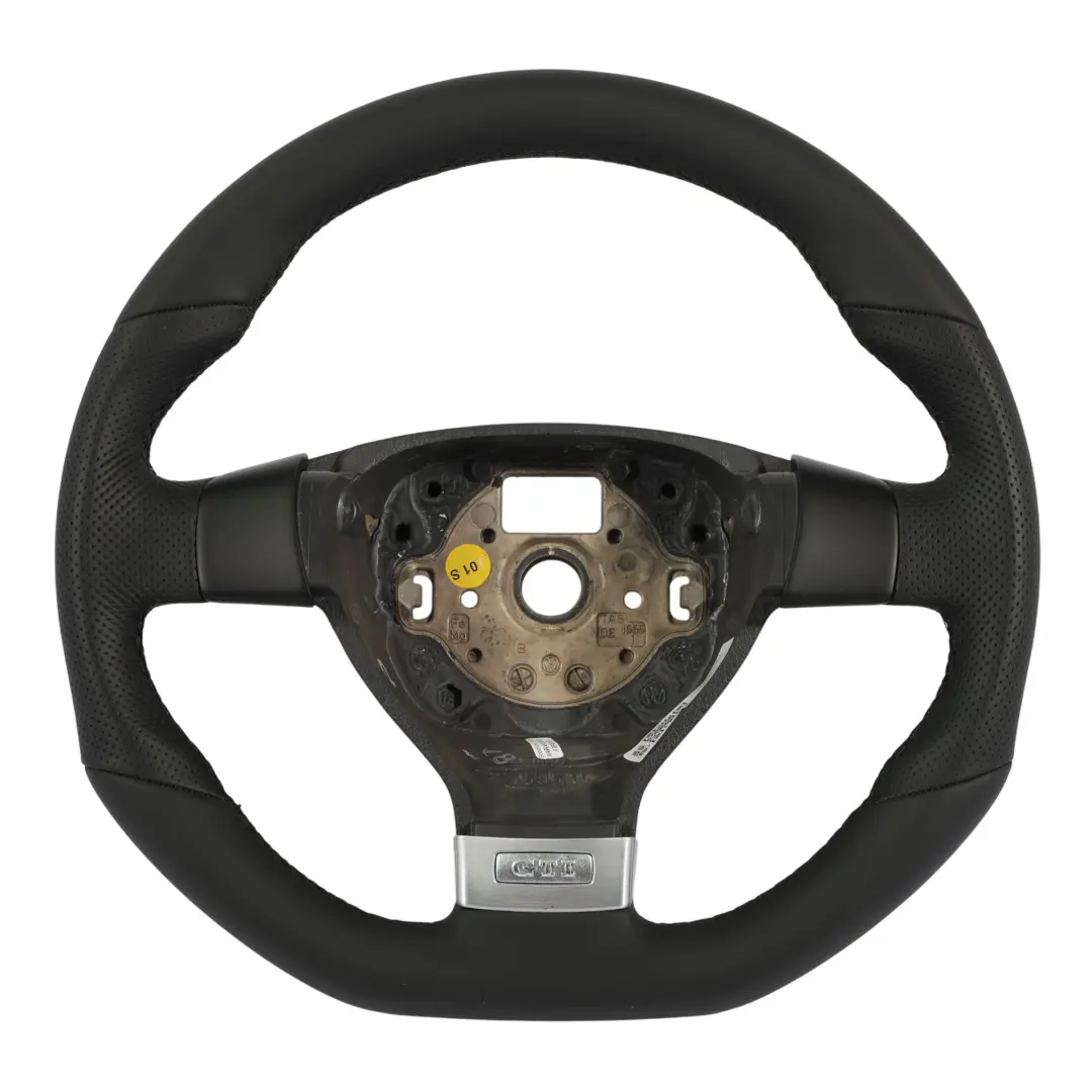 Mk5 GTI Volante NUEVO Cuero Negro Fondo Plano para Volkswagen Golf con número de pieza 1K0419091AT Volkswagen Golf Mk5 GTI Volante NUEVO Cuero Negro Fondo Plano - SKU 1K0419091AT-1 - Número de pieza 1K0419091AT