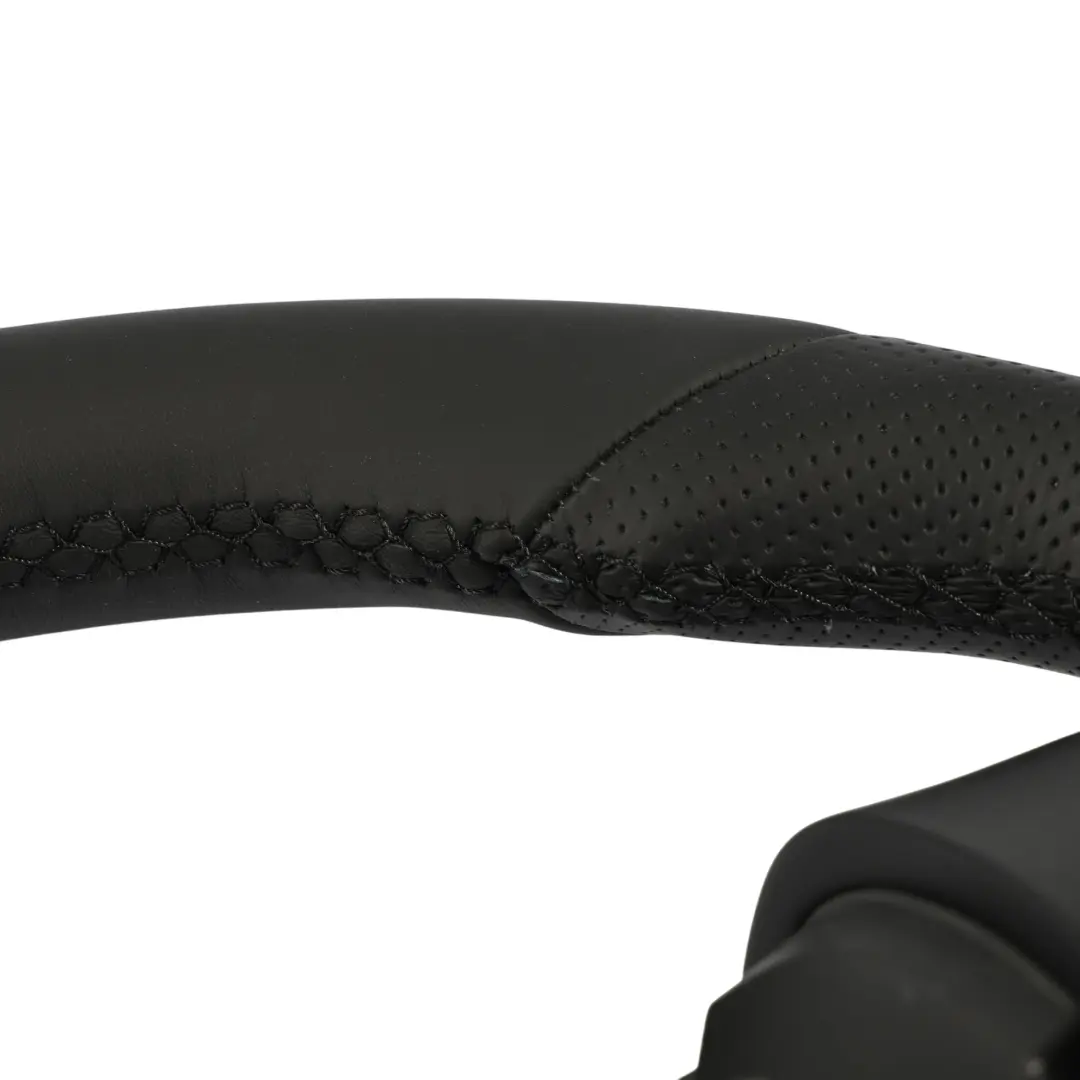 Mk5 GTI Steering Wheel NEW Black Leather Flat Bottom to Volkswagen Golf with Part number 1K0419091AT Volkswagen Golf Mk5 GTI Steering Wheel NEW Black Leather Flat Bottom - SKU 1K0419091AT-1 - Part number 1K0419091AT