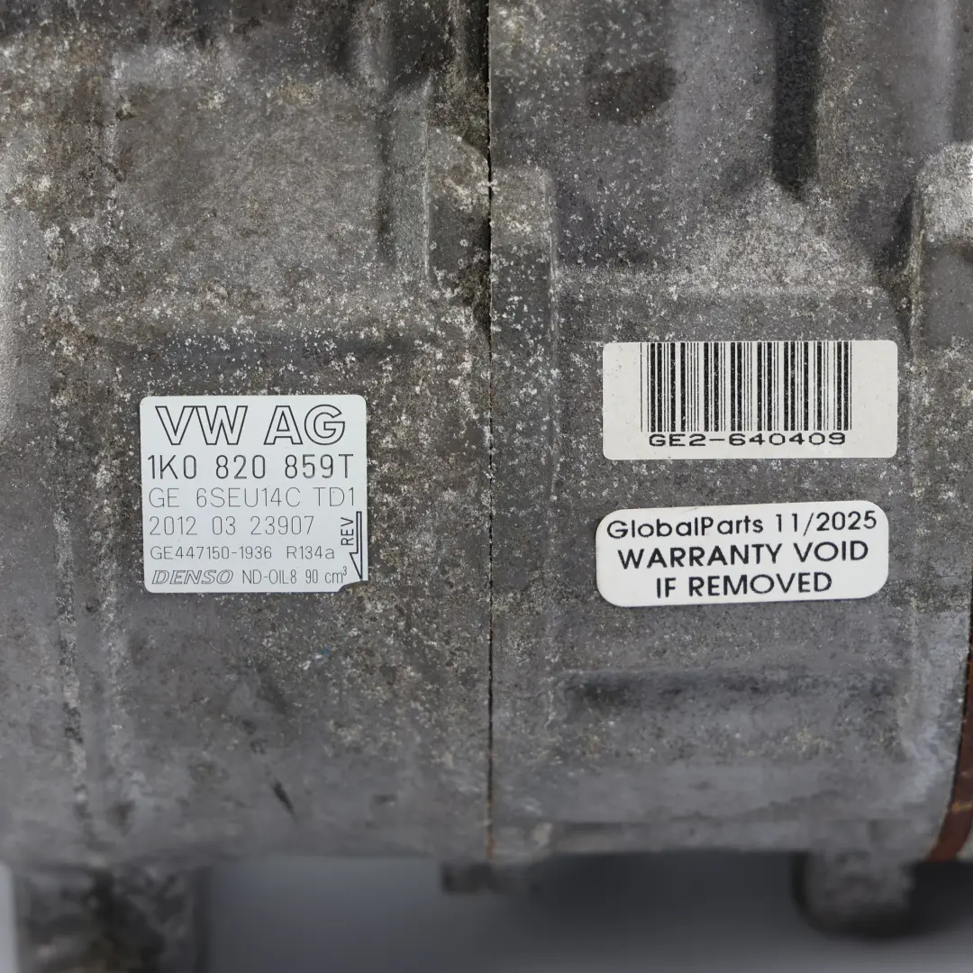 Volkswagen Polo Mk5 6R Compresseur Climatisation A/C Pompe Unitaire - SKU 1K0820859T-1 - Numéro de pièce 1K0820859T
