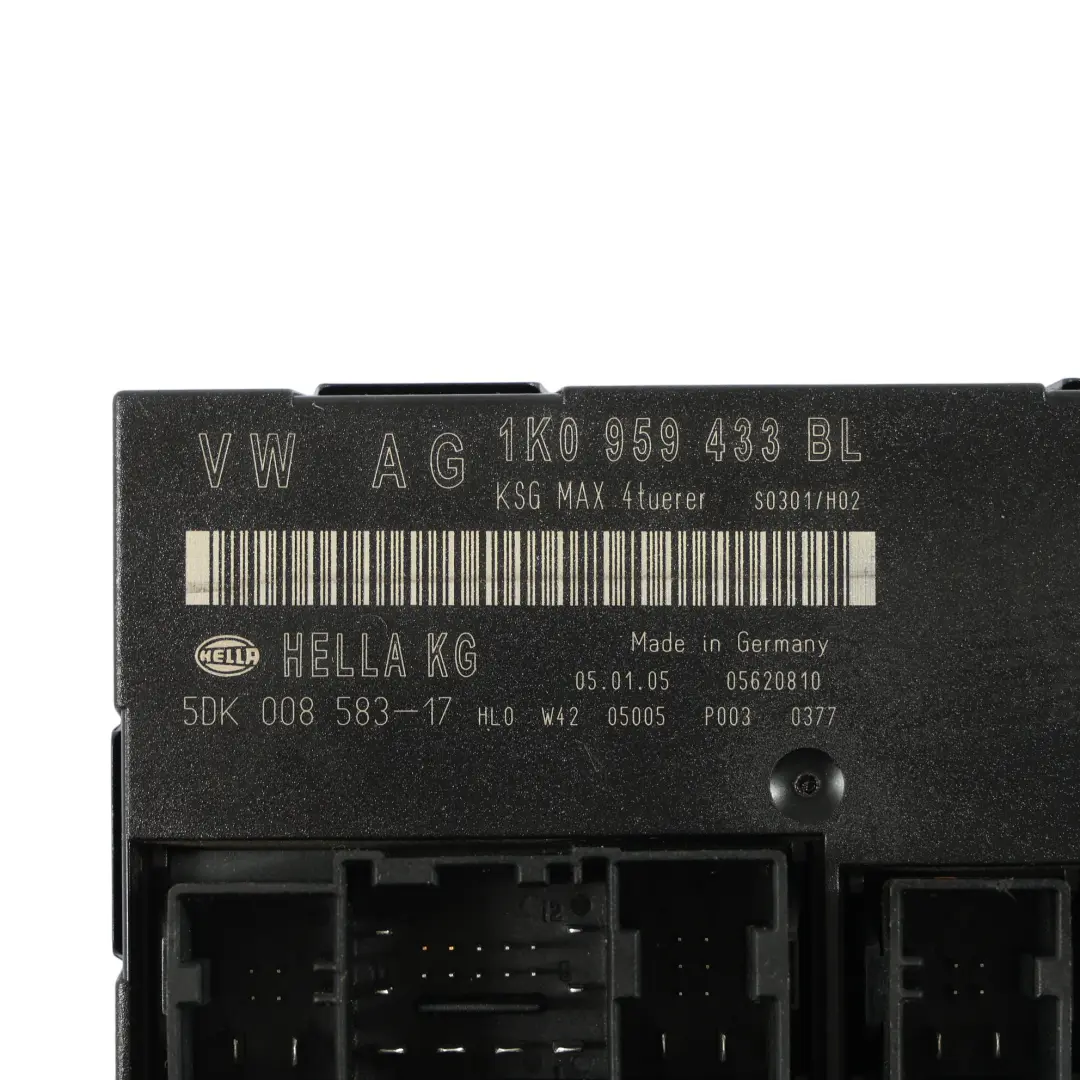 VW Golf MK5 Body Control Comfort Module BCM Convenience Unit ECU - SKU 1K0959433BL - Part number 1K0959433BL