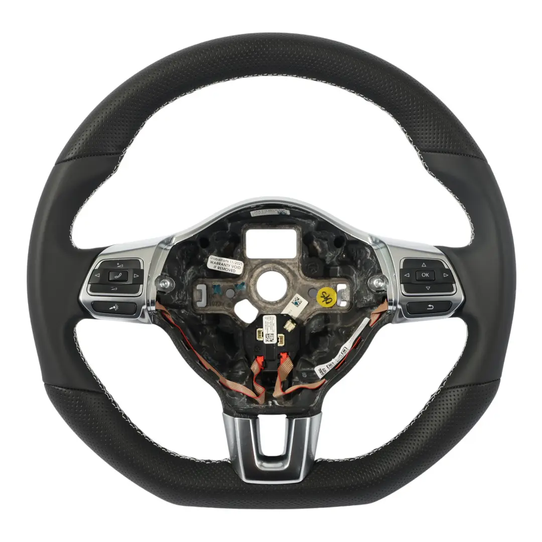 NUEVO Cuero Negro Hilos Blancos para VW Volkswagen Scirocco Volante con número de pieza 1K8419091H VW Volkswagen Scirocco Volante NUEVO Cuero Negro Hilos Blancos - SKU 1K8419091H-1 - Número de pieza 1K8419091H