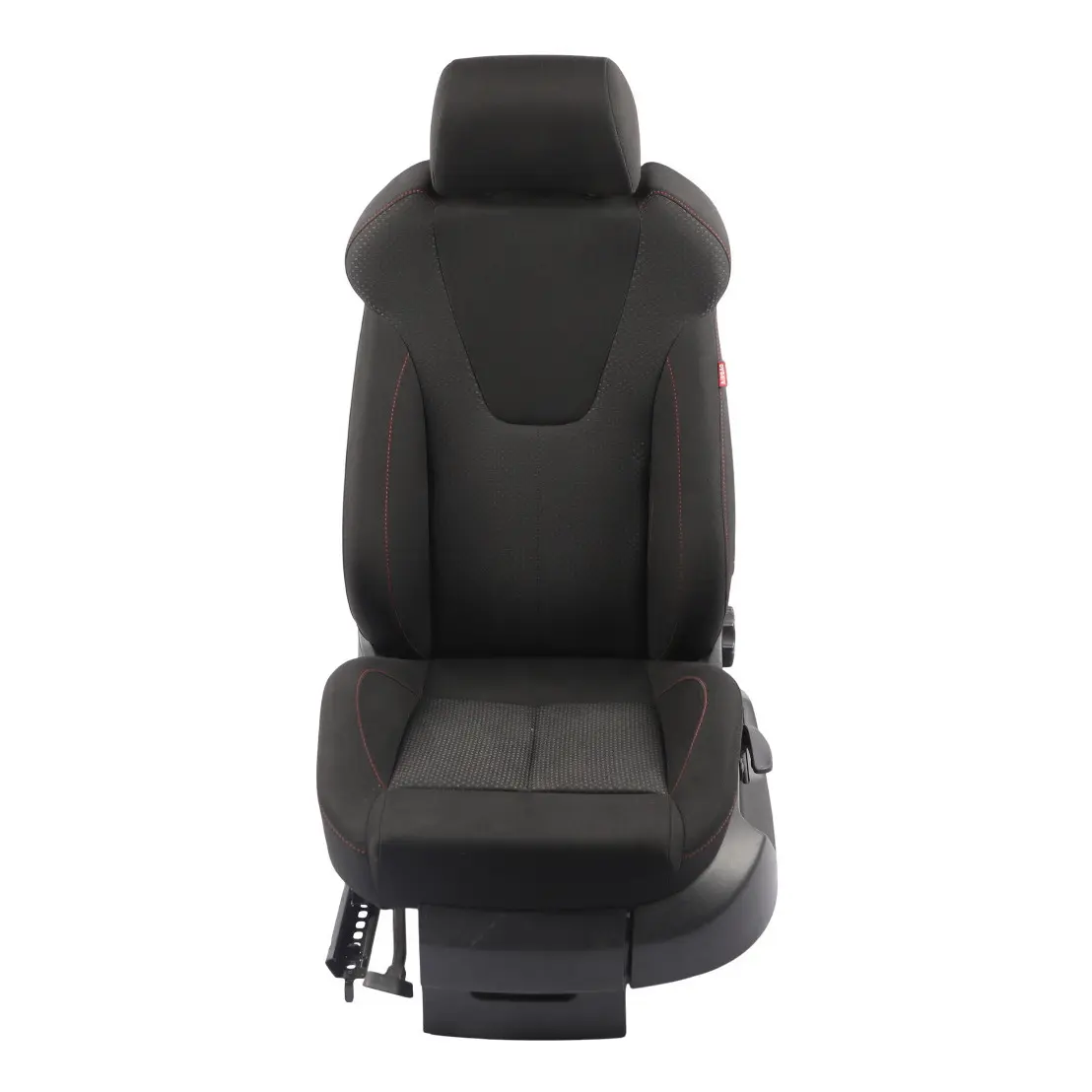 Seat Leon Mk2 1P 5D Vorder Sitz Innenraum Links Stoff Stoff Schwarz Rot Naht