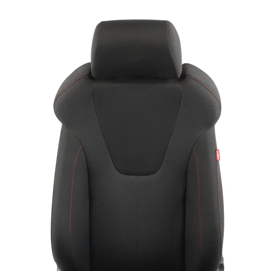 Mk2 1P 5D Interior Asiento Delantero Izquierdo Tela Negro Puntada Roja para Seat Leon con número de pieza 1P0881805CP Seat Leon Mk2 1P 5D Interior Asiento Delantero Izquierdo Tela Negro Puntada Roja - SKU 1P0881805CP - Número de pieza 1P0881805CP