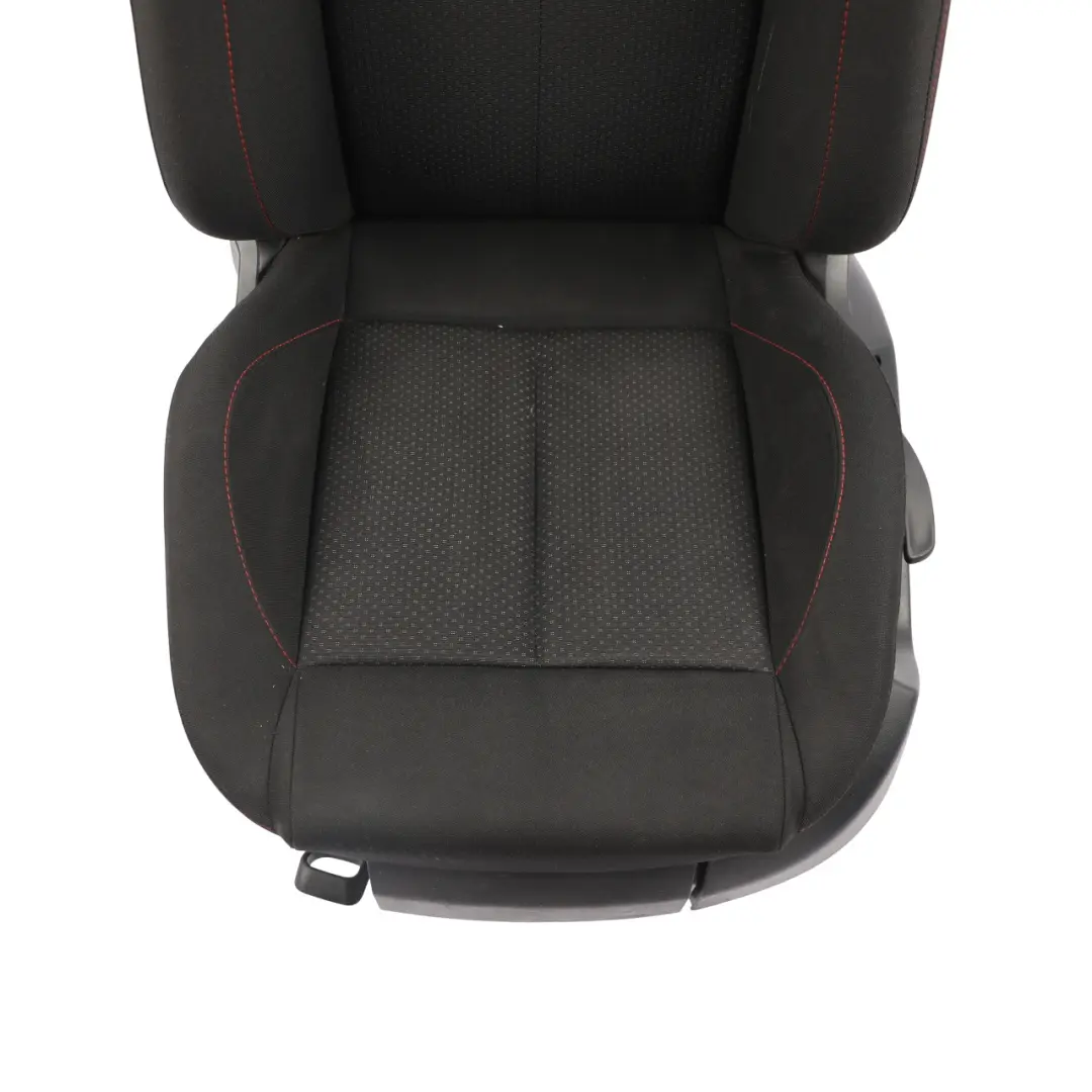 Mk2 1P 5D Interior Asiento Delantero Izquierdo Tela Negro Puntada Roja para Seat Leon con número de pieza 1P0881805CP Seat Leon Mk2 1P 5D Interior Asiento Delantero Izquierdo Tela Negro Puntada Roja - SKU 1P0881805CP - Número de pieza 1P0881805CP