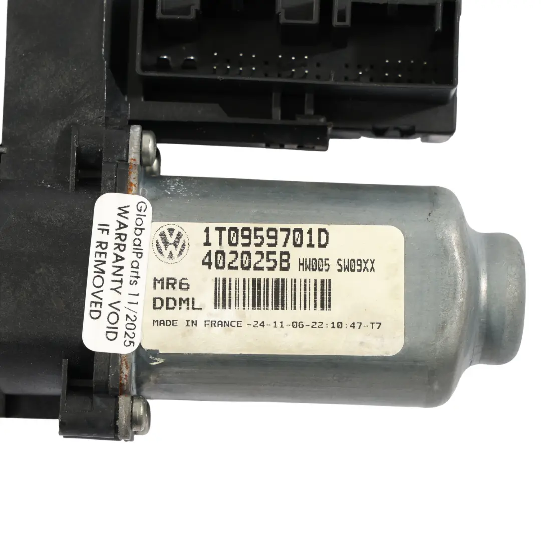 Volkswagen Touran 1T Door Window Motor Regulator Front - SKU 1T0959701D - Part number 1T0959701D