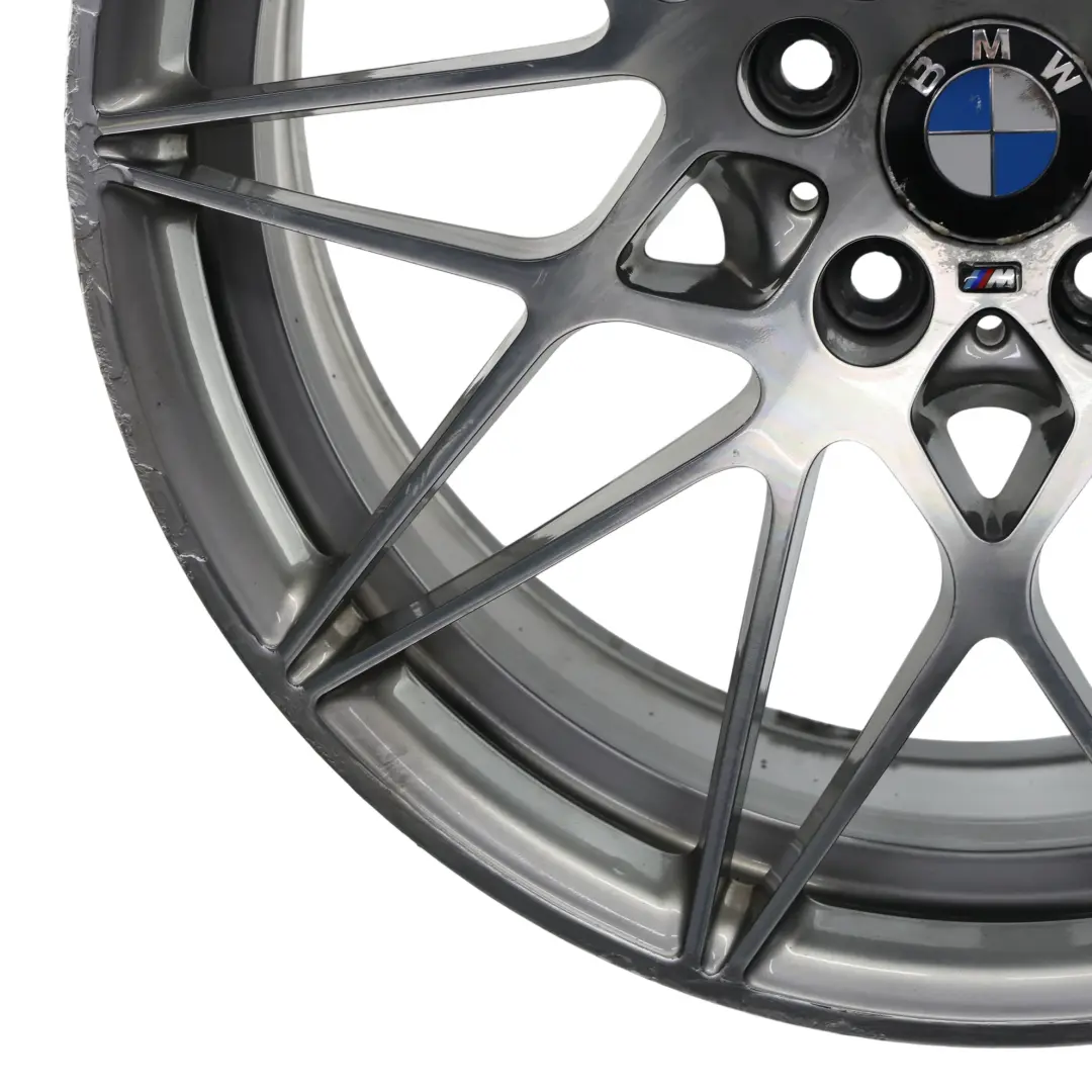 Ferric Grey Rear Wheel Alloy Rim 20" M Star Spoke 666 10J to BMW F80 M3 with Part number 2287501 BMW F80 M3 Ferric Grey Rear Wheel Alloy Rim 20" M Star Spoke 666 10J - SKU 2287501-2 - Part number 2287501
