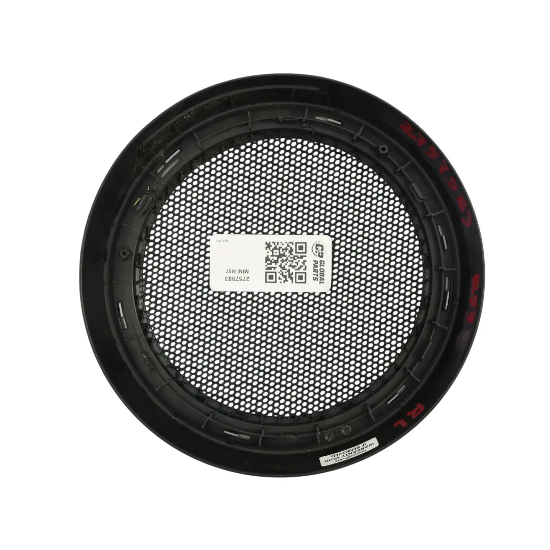 Mini R57 Lower Woofer Speaker Cover White Sliver Front Left Door N/S - SKU 2757983 - Part number 2757983