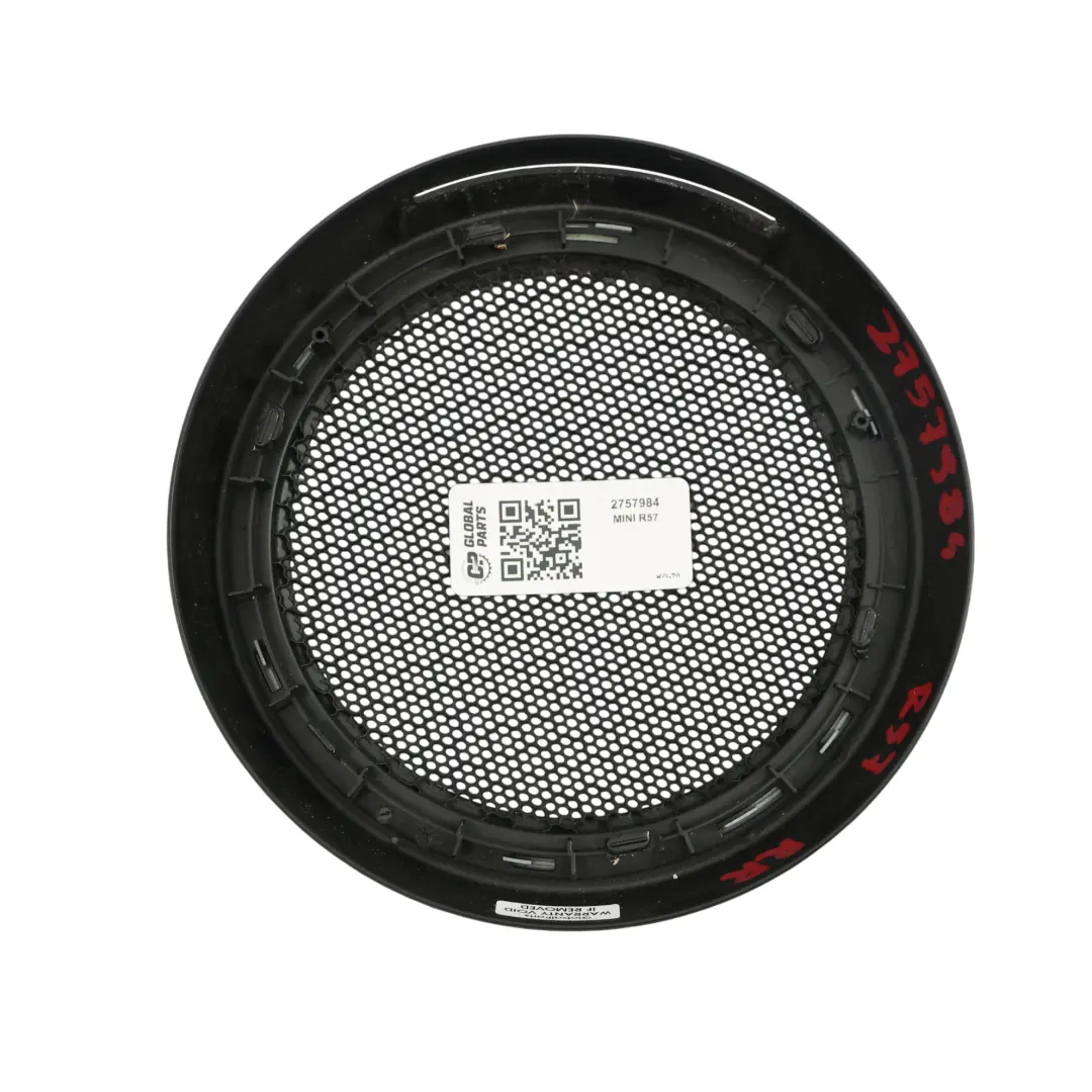 Mini R57 Cache Haut Parleur Graves Inférieur Argent Porte Avant Droite - SKU 2757984 - Numéro de pièce 2757984