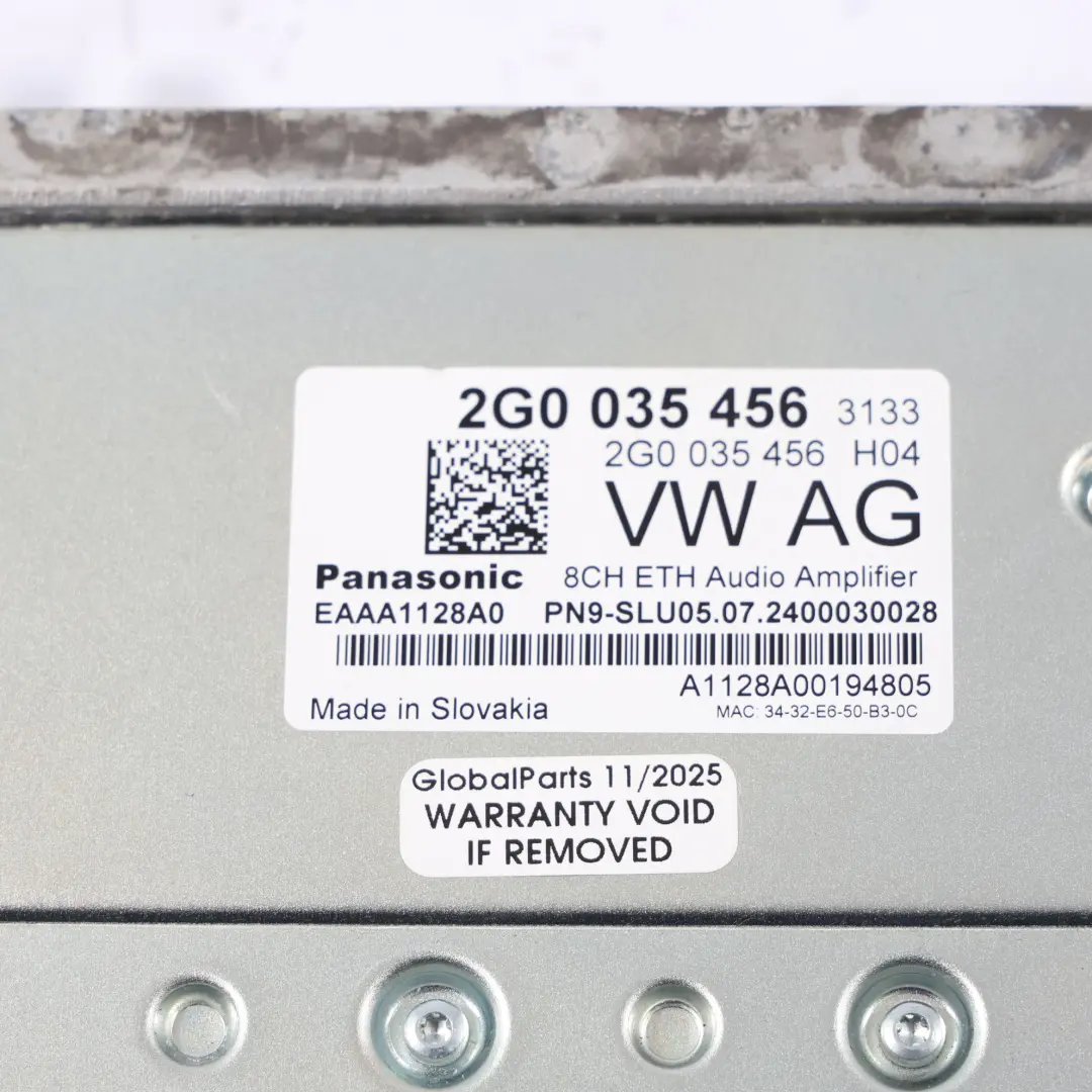 Audio Stereo Verstärker Steuer Modul für Seat Ibiza V mit Teilenummer 2G0035456 Seat Ibiza V Audio Stereo Verstärker Steuer Modul - SKU 2G0035456 - Teilenummer 2G0035456