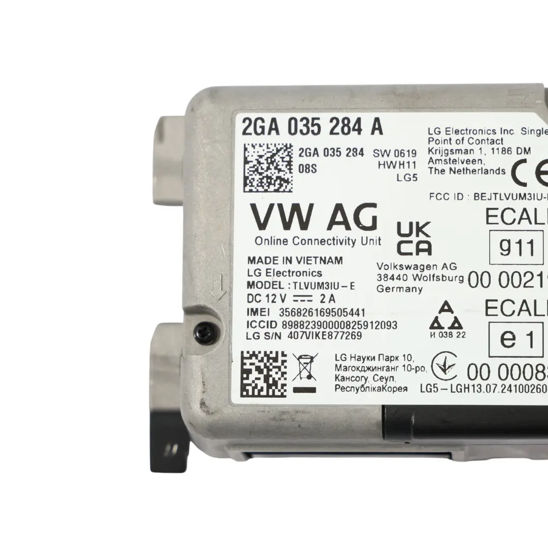 Seat Ibiza KJ1 VW Polo MK6 Online Services Módulo Control Unidad ECU - SKU 2GA035284A - Número de pieza 2GA035284A