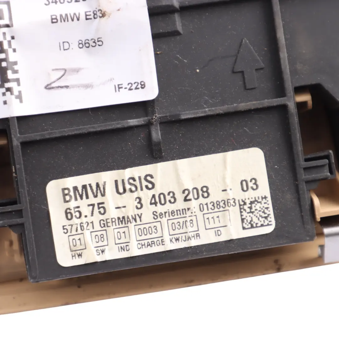 BMW X3 E83 Ultrasonic Alarm Module Headlining Trim Cover Sand Beige - SKU 3403208-5 - Part number 3403208