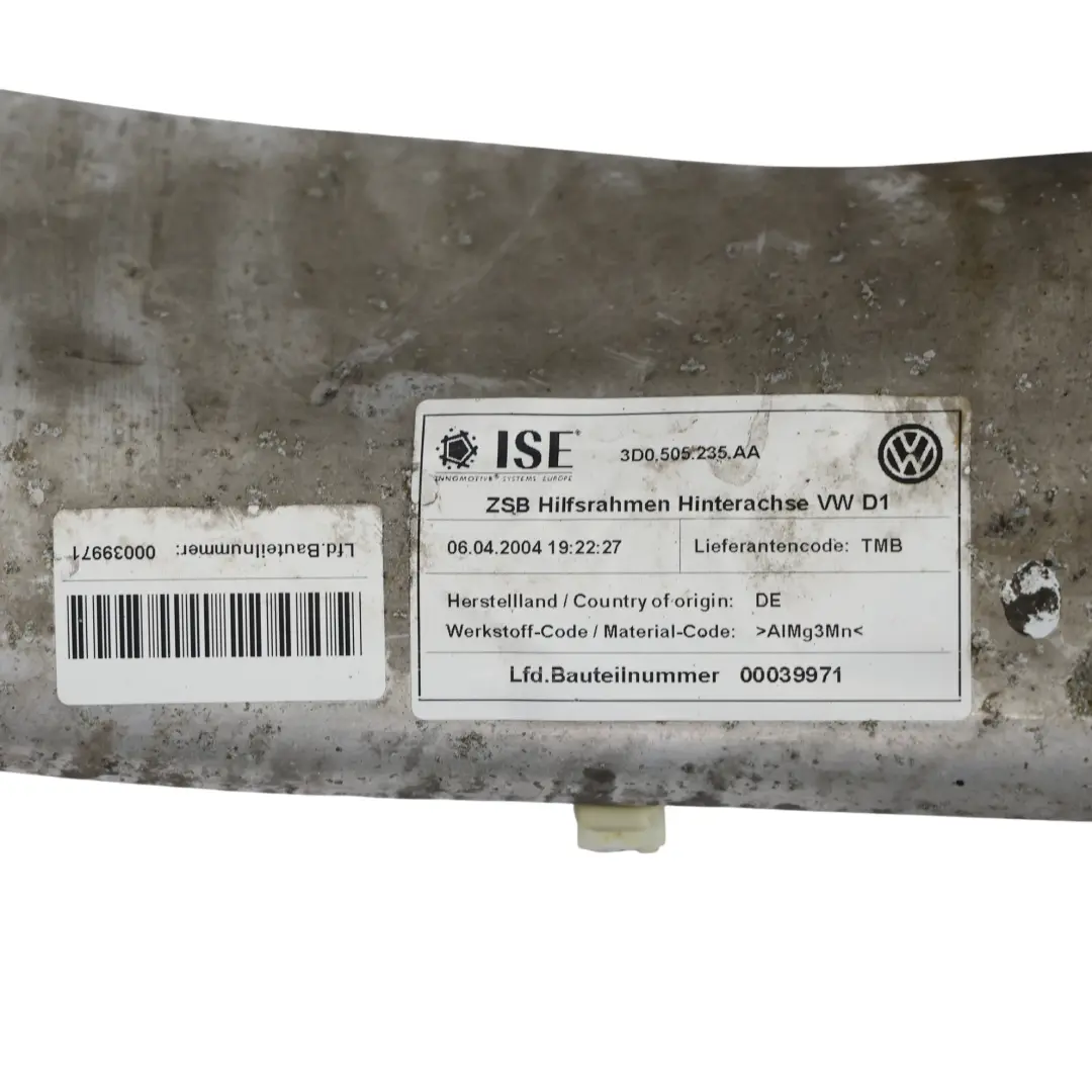 Hinterachsträger Hilfsrahmen Aufhängung 3D0505235AA für Volkswagen VW Phaeton 3D mit Teilenummer 3D0505235AE Volkswagen VW Phaeton 3D Hinterachsträger Hilfsrahmen Aufhängung 3D0505235AA - SKU 3D0505235AE - Teilenummer 3D0505235AE