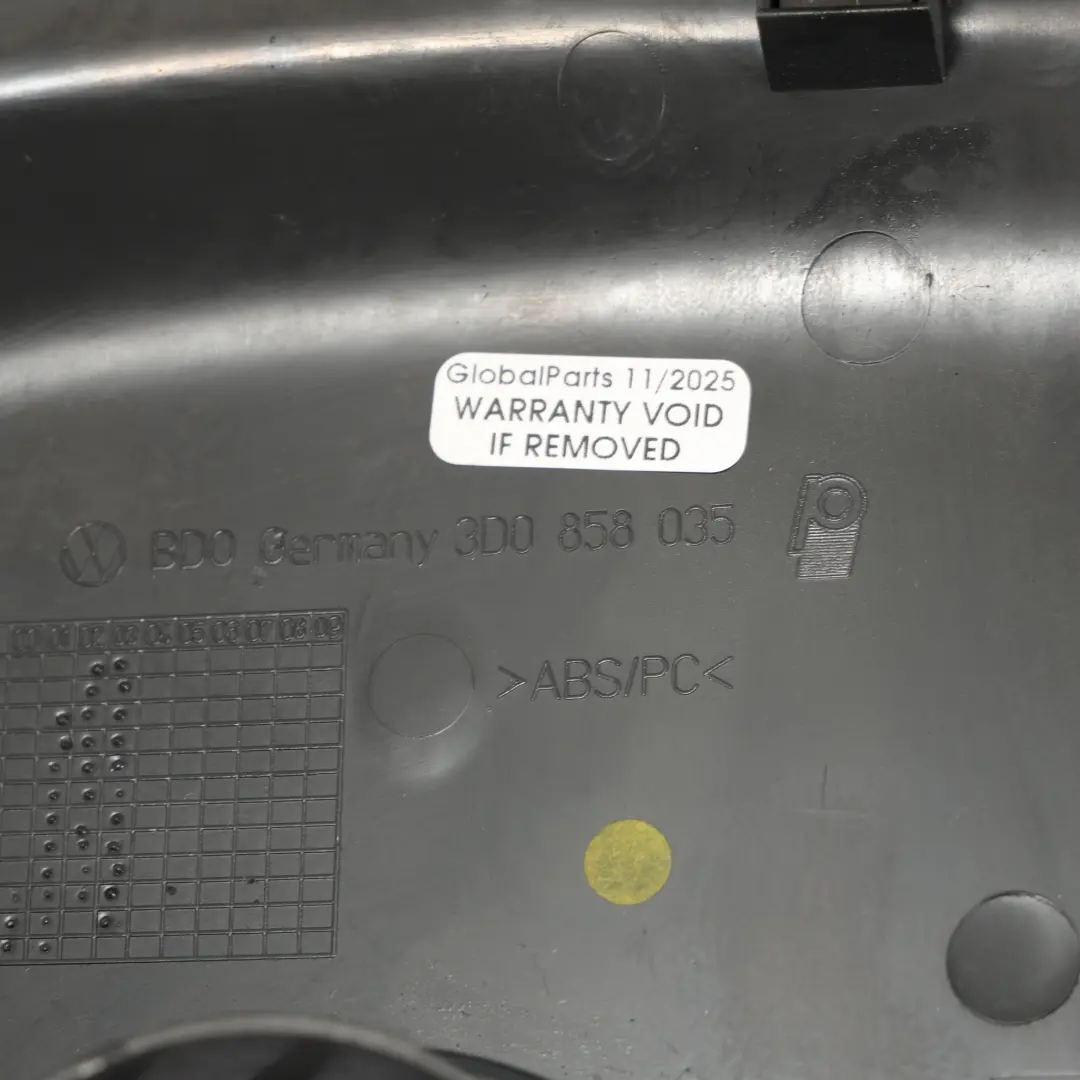 Garniture Latérale De Tableau De Bord Noire pour VW Volkswagen Phaeton 3D à propos du numéro de pièce 3D0858035 VW Volkswagen Phaeton 3D Garniture Latérale De Tableau De Bord Noire - SKU 3D0858035 - Numéro de pièce 3D0858035