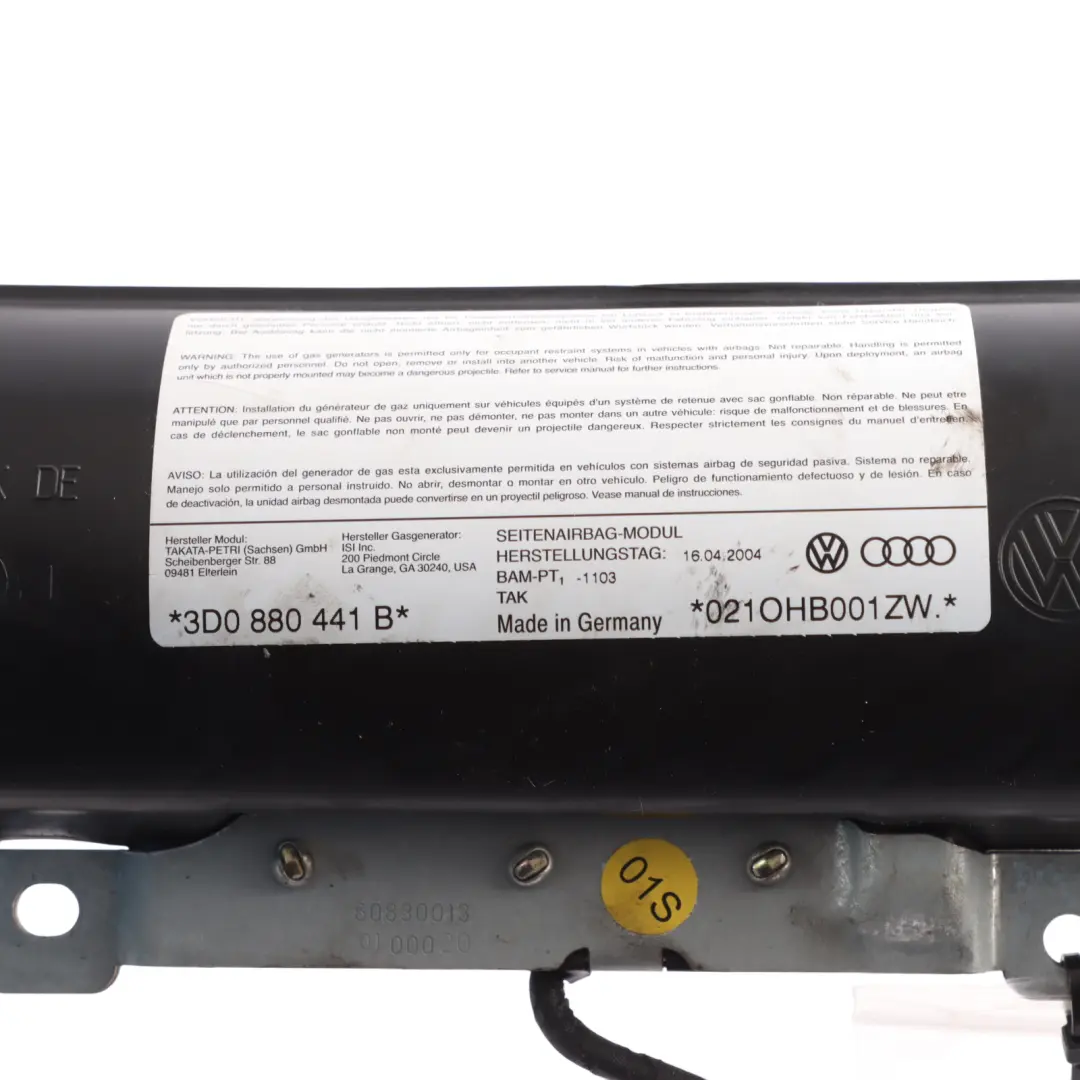 VW Volkswagen Phaeton 3D Rear Seat Air Module Unit Left N/S Side - SKU 3D0880441B - Part number 3D0880441B