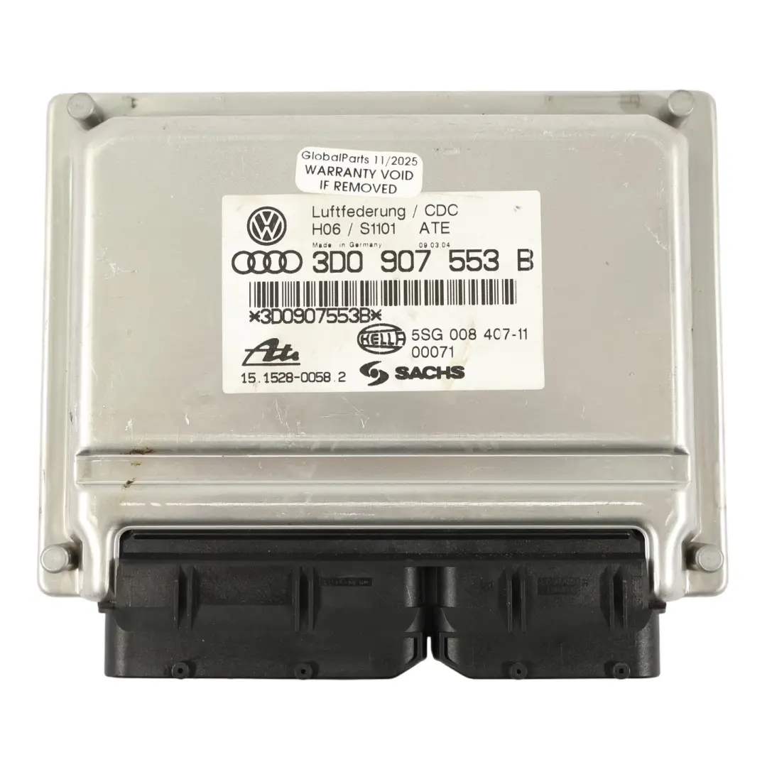 Commande Suspension Pneumatique Unité ECU pour Volkswagen Phaeton 3D à propos du numéro de pièce 3D0907553B Volkswagen Phaeton 3D Commande Suspension Pneumatique Unité ECU - SKU 3D0907553B - Numéro de pièce 3D0907553B