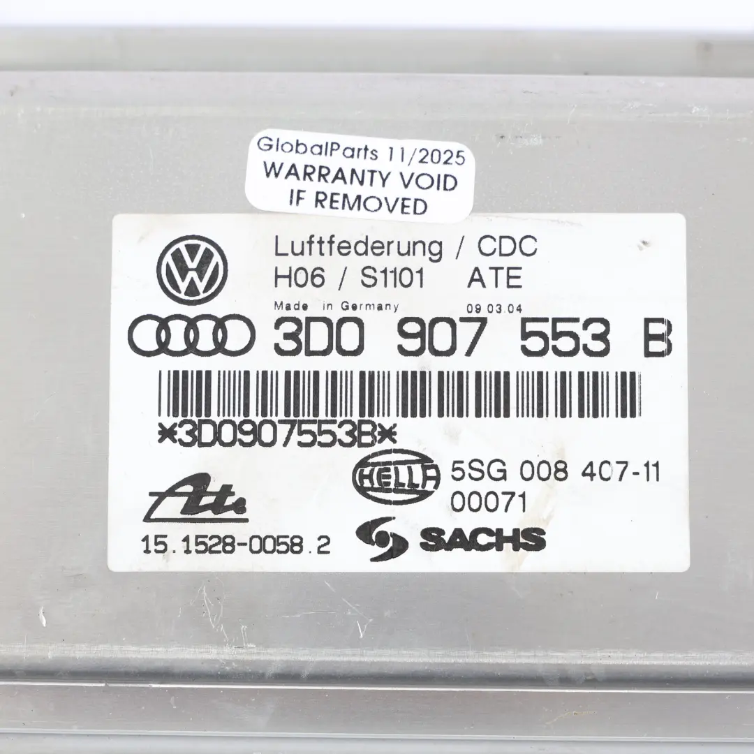 Volkswagen Phaeton 3D Luftfederung Steuer Modul Einheit ECU - SKU 3D0907553B - Teilenummer 3D0907553B