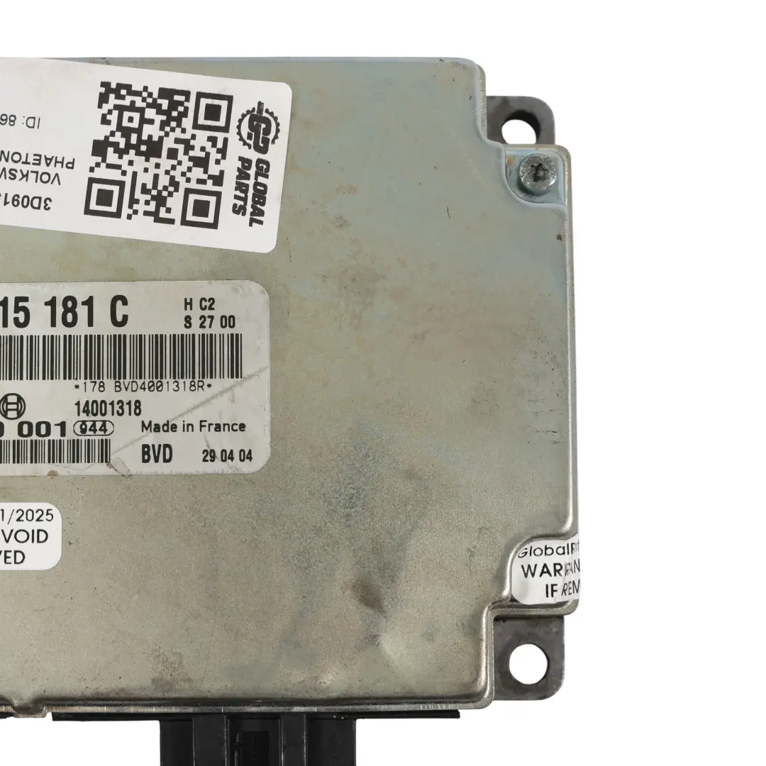 Volkswagen Phaeton 3D 5.0 V10 Battery Control Module Unit ECU - SKU 3D0915181C - Part number 3D0915181C