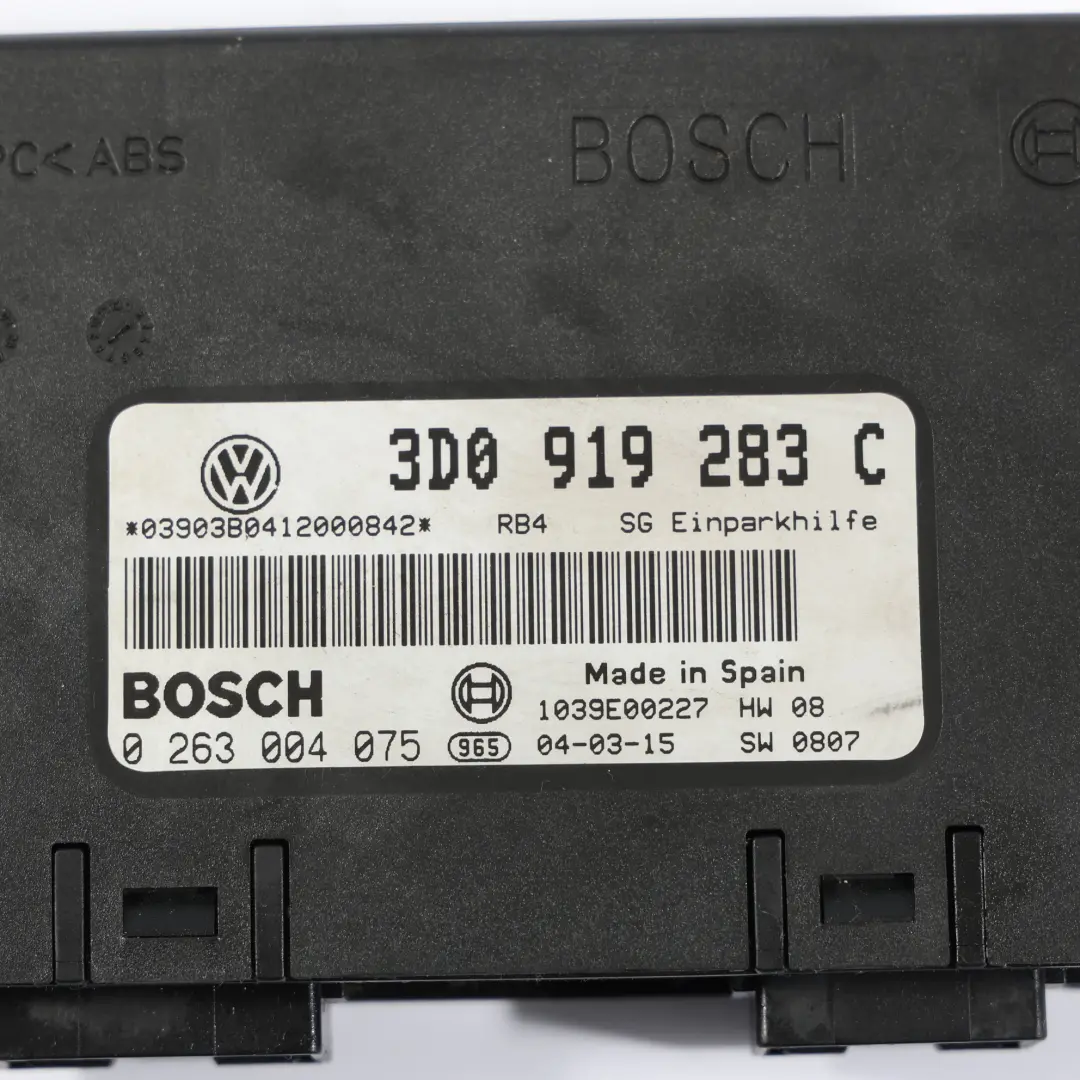 Volkswagen VW Phaeton 3D Moduł Serownik Czujnika Parkowania PDC - SKU 3D0919283C - Numer Części 3D0919283C