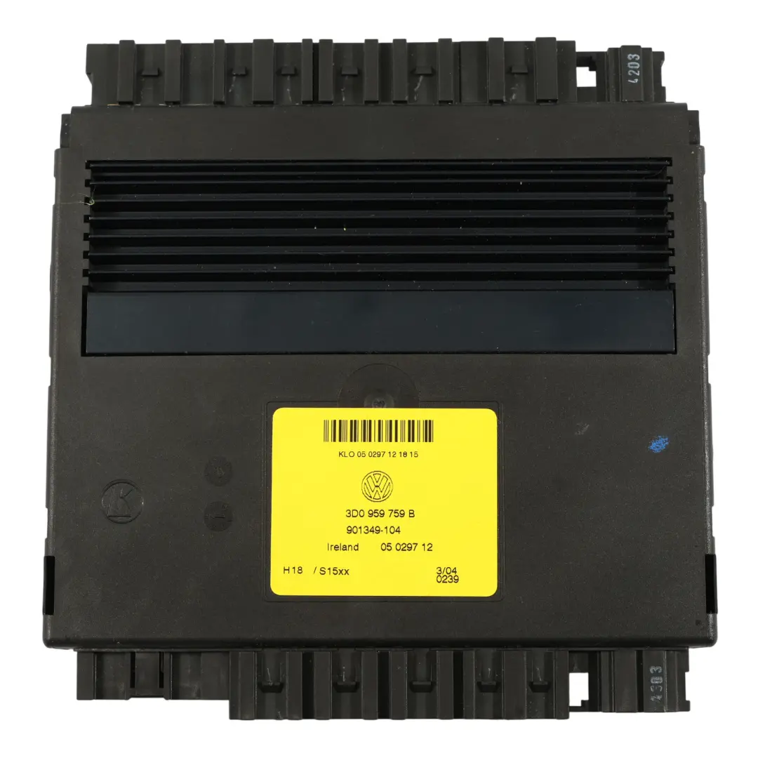 Control Unit ECU Front Passenger Side to VW Volkswagen Phaeton 3D Seat with Part number 3D0959759B VW Volkswagen Phaeton 3D Seat Control Unit ECU Front Passenger Side - SKU 3D0959759B - Part number 3D0959759B