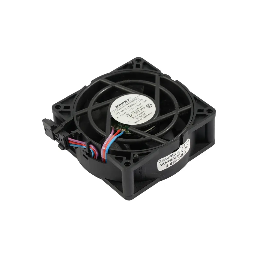 Ventilation Cooling Blower Front Left Right N/O/S to VW Phaeton 3D Seat with Part number 3D0963575 VW Phaeton 3D Seat Ventilation Cooling Blower Front Left Right N/O/S - SKU 3D0963575 - Part number 3D0963575