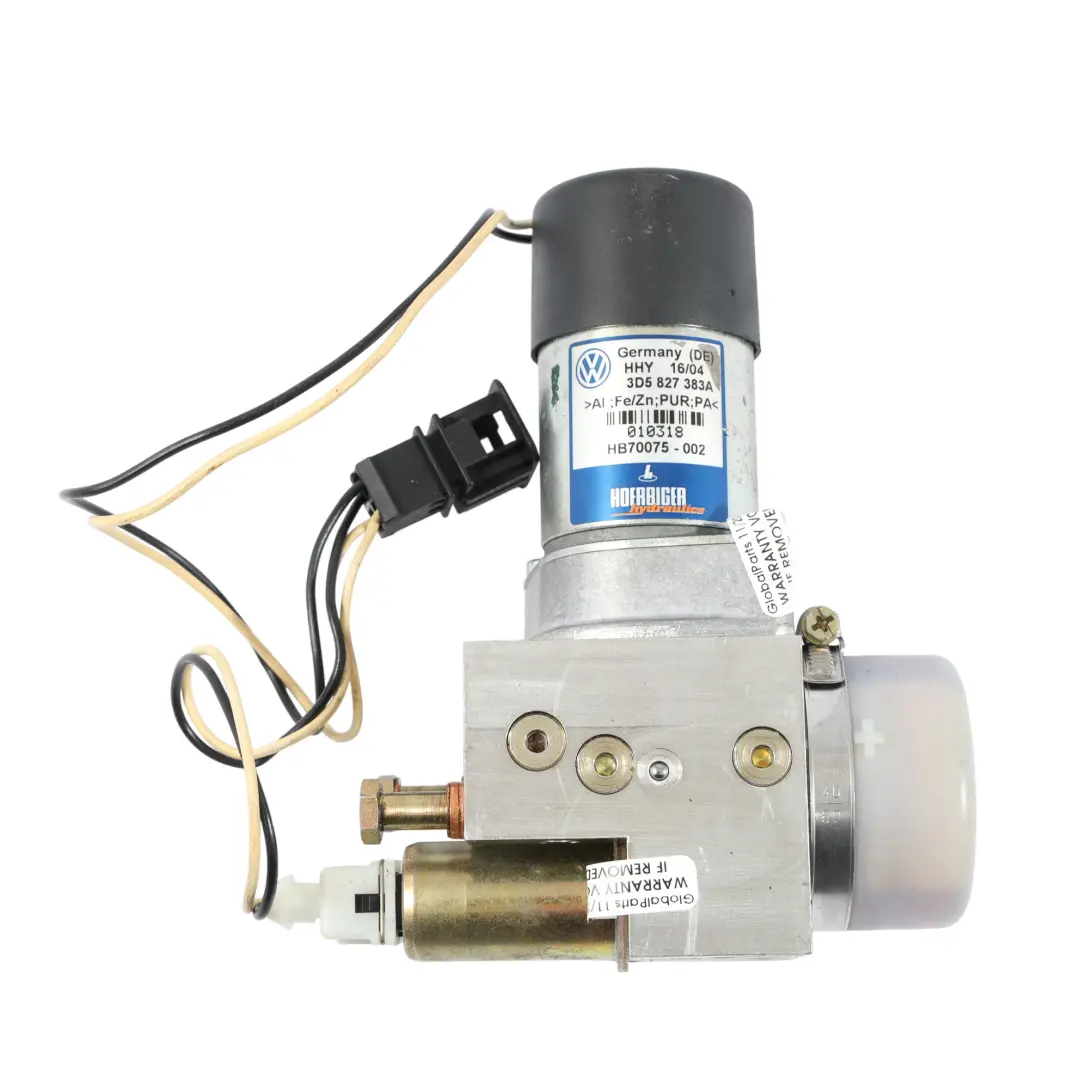 Kofferraumdeckel Hydraulik Pumpeneinheit für VW Volkswagen Phaeton 3D mit Teilenummer 3D5827383A VW Volkswagen Phaeton 3D Kofferraumdeckel Hydraulik Pumpeneinheit - SKU 3D5827383A - Teilenummer 3D5827383A